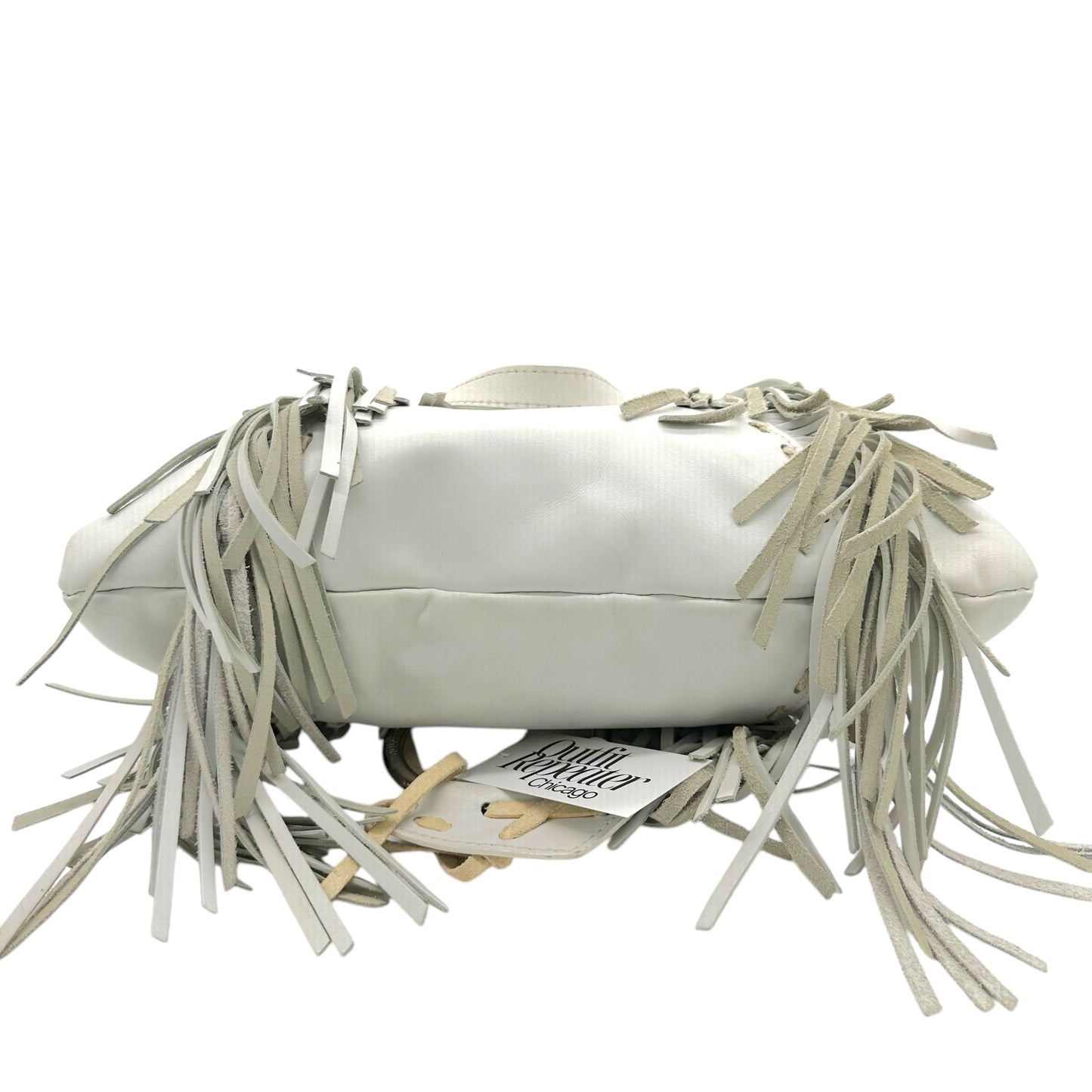 Dolce & Gabbana White Leather Fringe Bag - Outfit Repeater