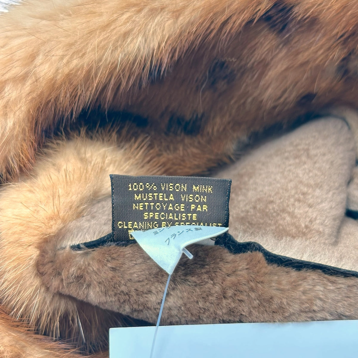 Louis Vuitton Monogram Hat Shearling Mink Fur