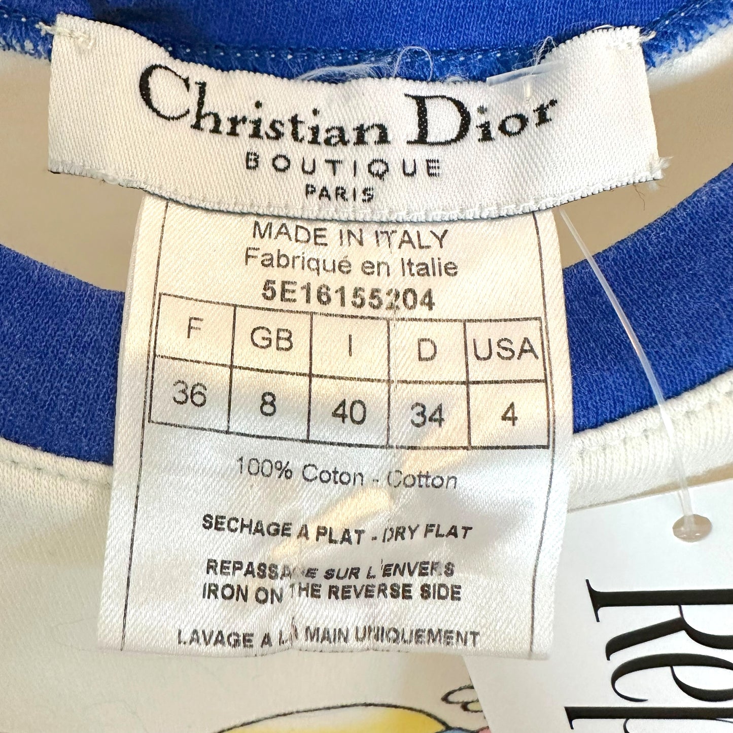 Christian Dior S/S 2005 Cartoon Doll T-Shirt RARE