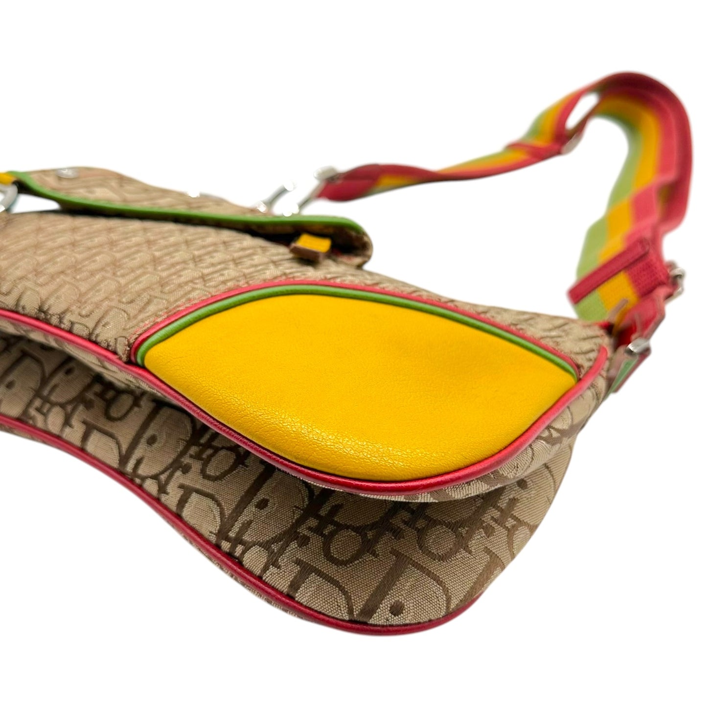Christian Dior Crossbody Saddle Bag Rasta Monogram