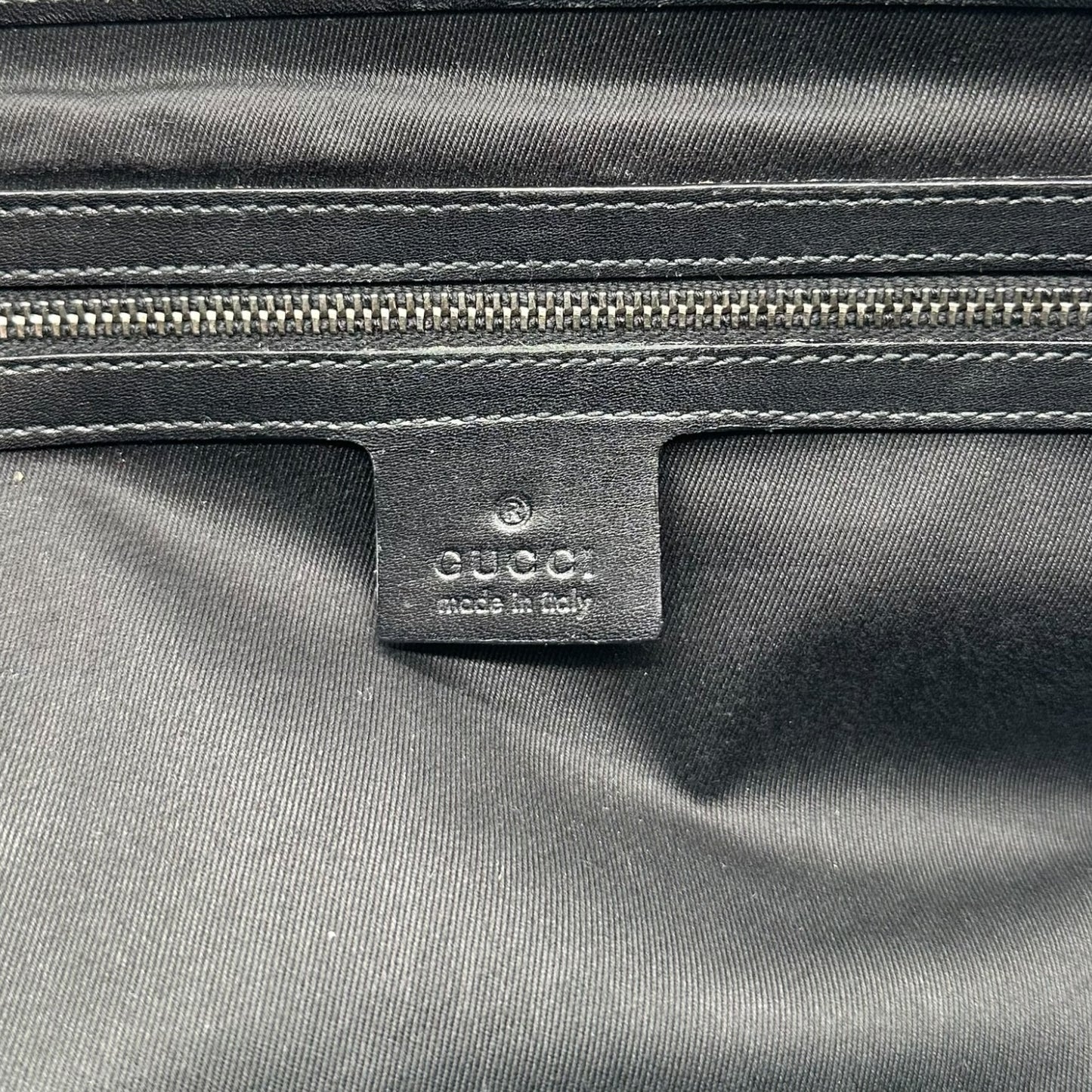 Gucci Black Monogram Studded Bamboo Bullet Bag
