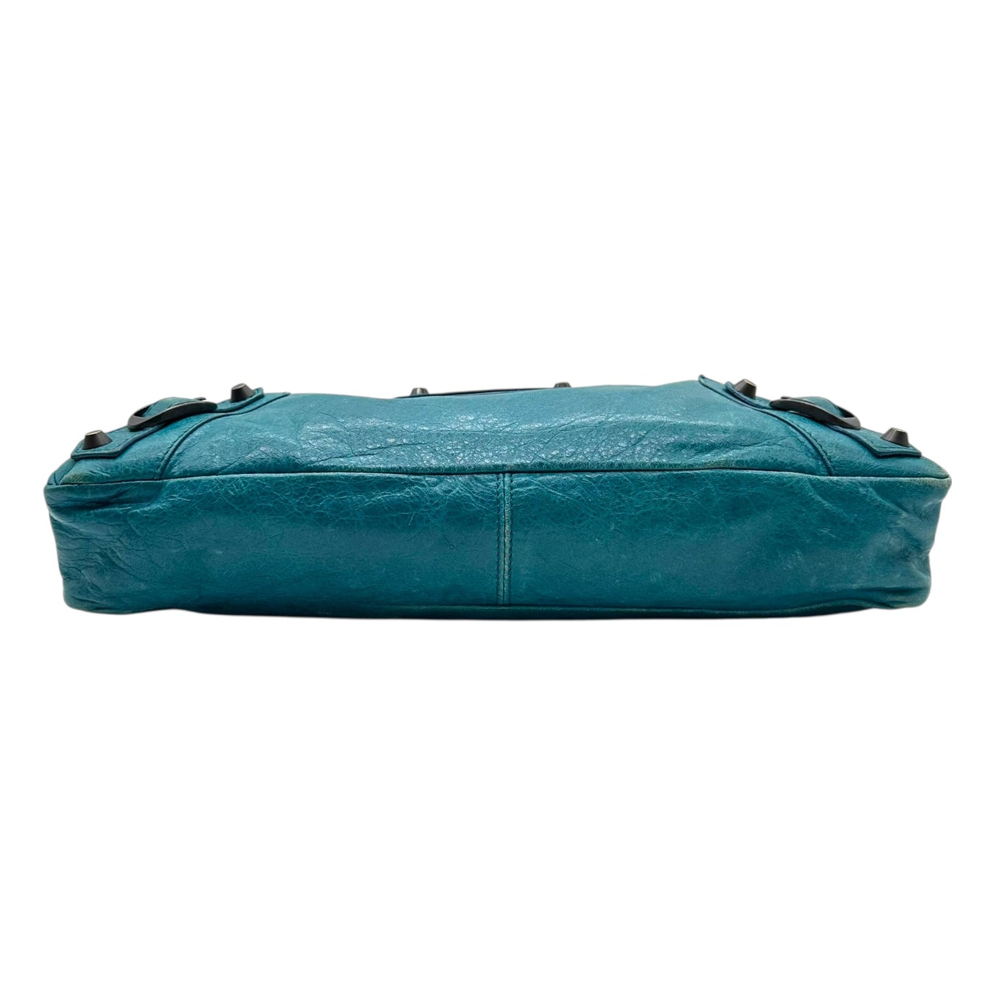 Balenciaga Teal Blue Leather First City Bag