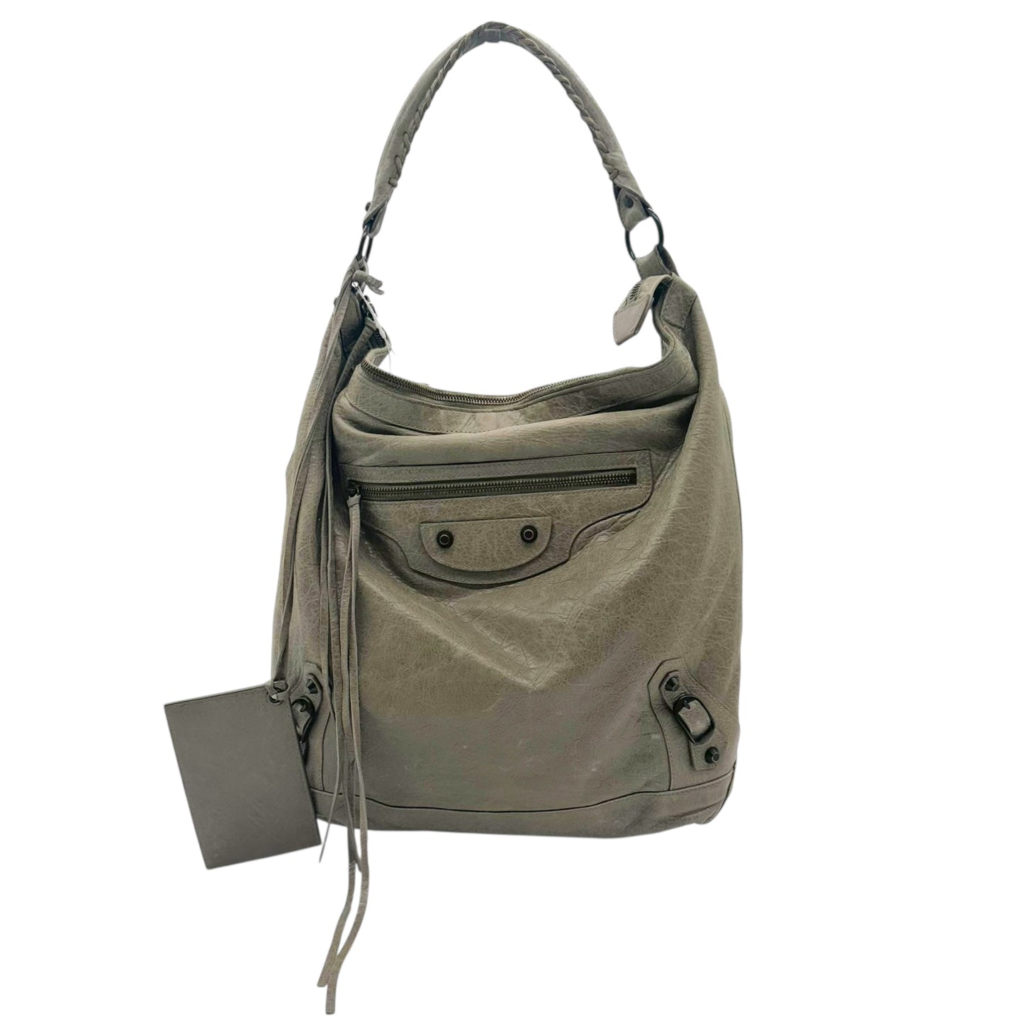 Balenciaga Gray Leather The Day City Hobo Bag