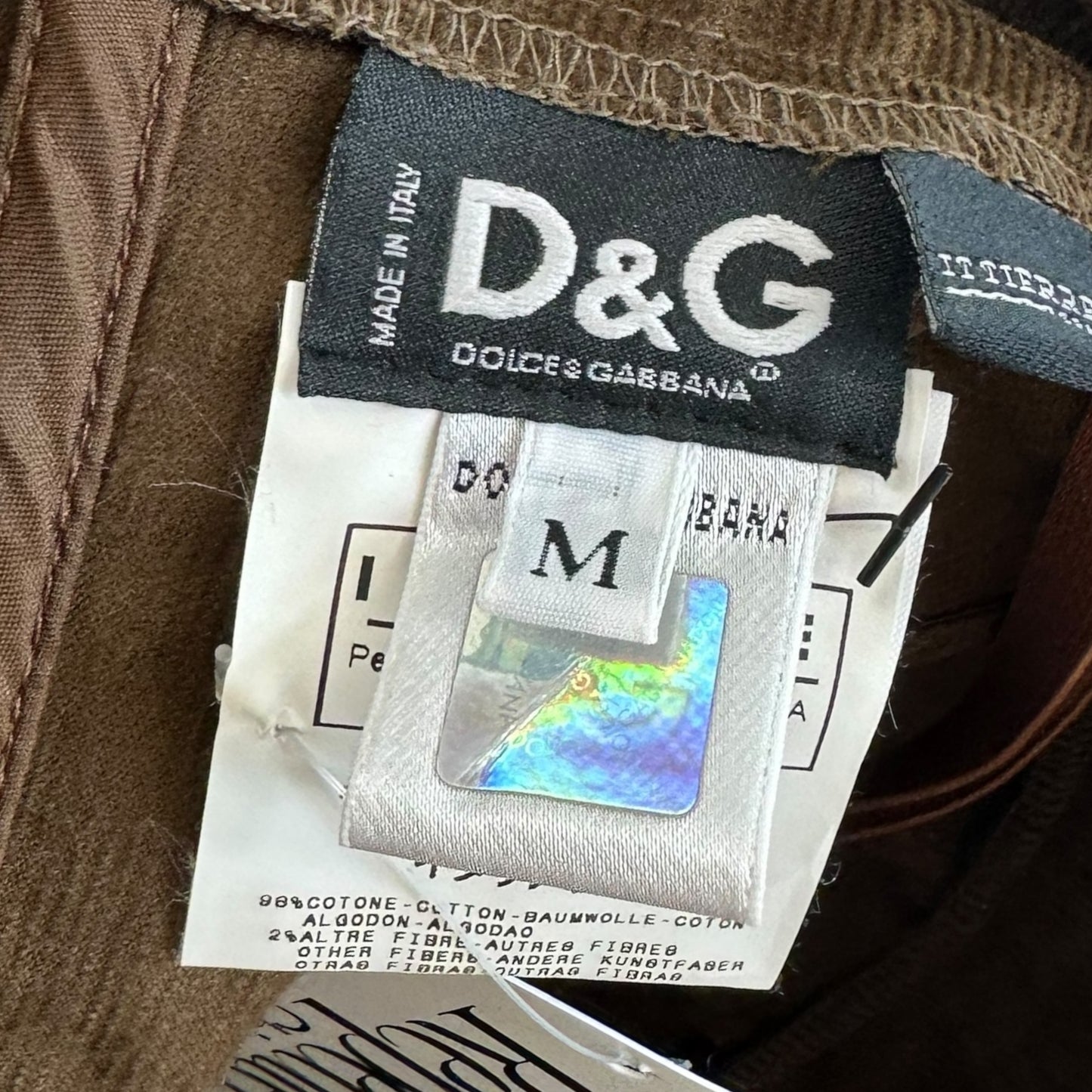 D&G Dolce & Gabbana Brown Corduroy Corset Top - Outfit Repeater