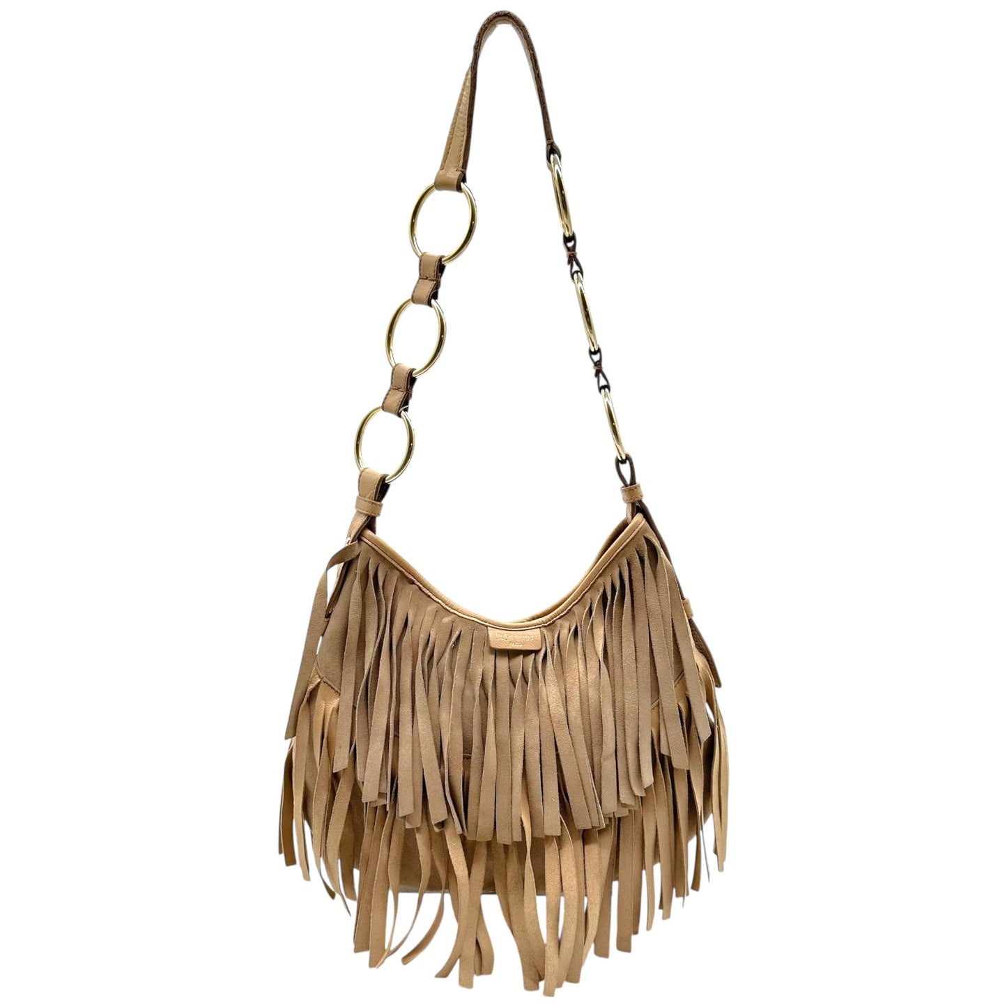 Yves Saint Laurent by Tom Ford Tan Suede Fringe Shoulder Bag