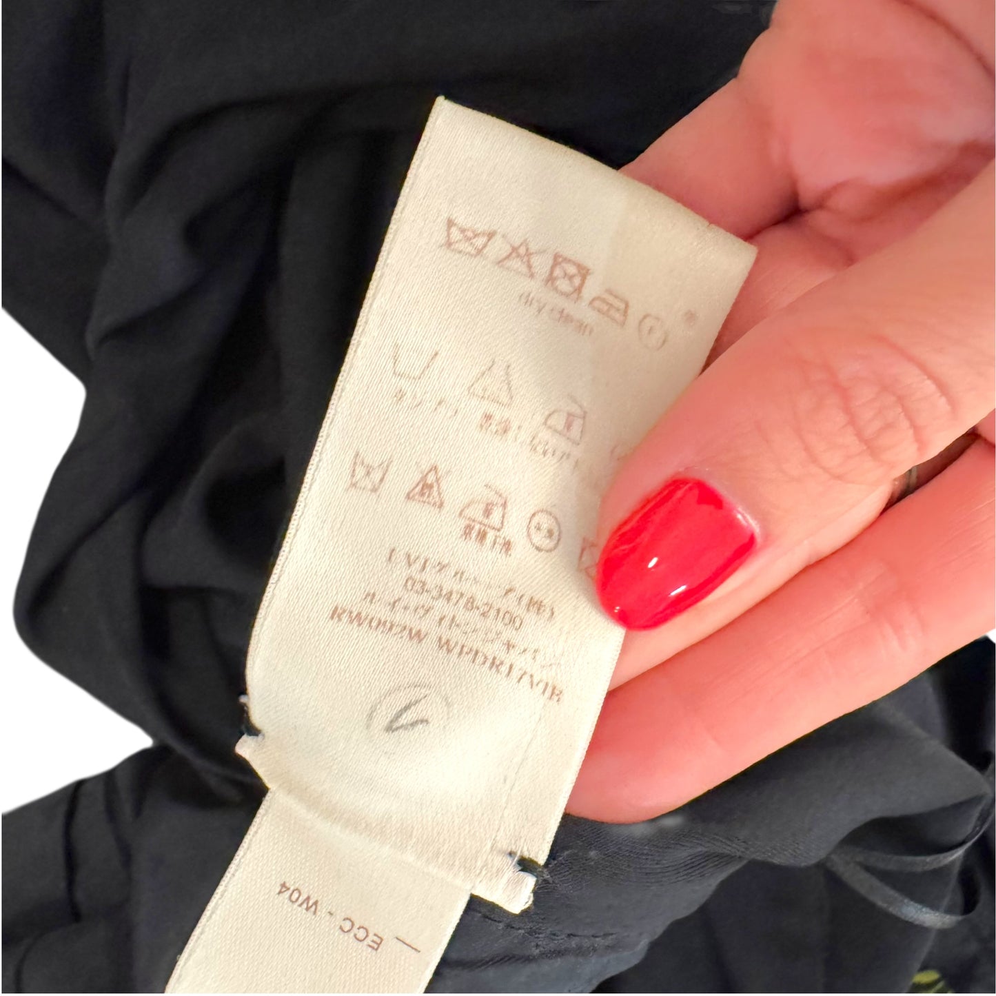 Louis Vuitton Black Logo Print Draped Silk Mini Dress