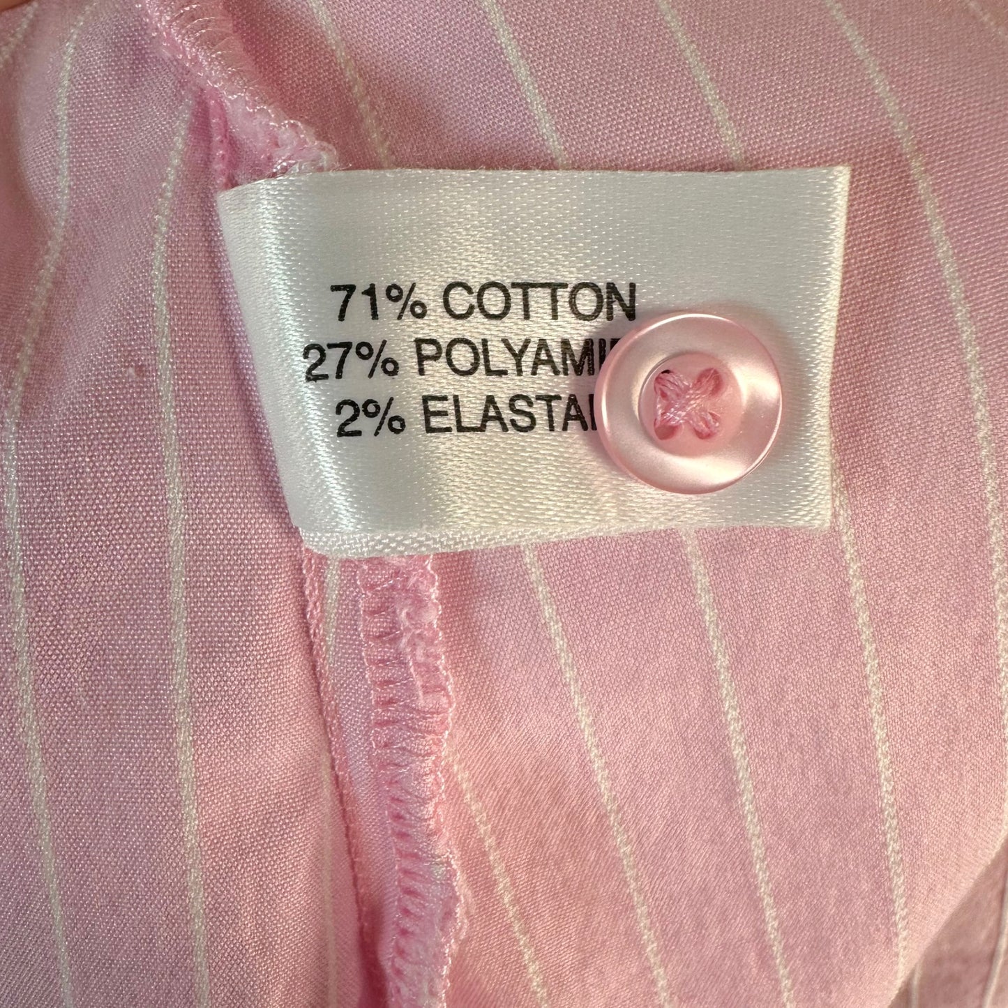 Thomas Pink Fitted Pink White Pinstripe Blouse