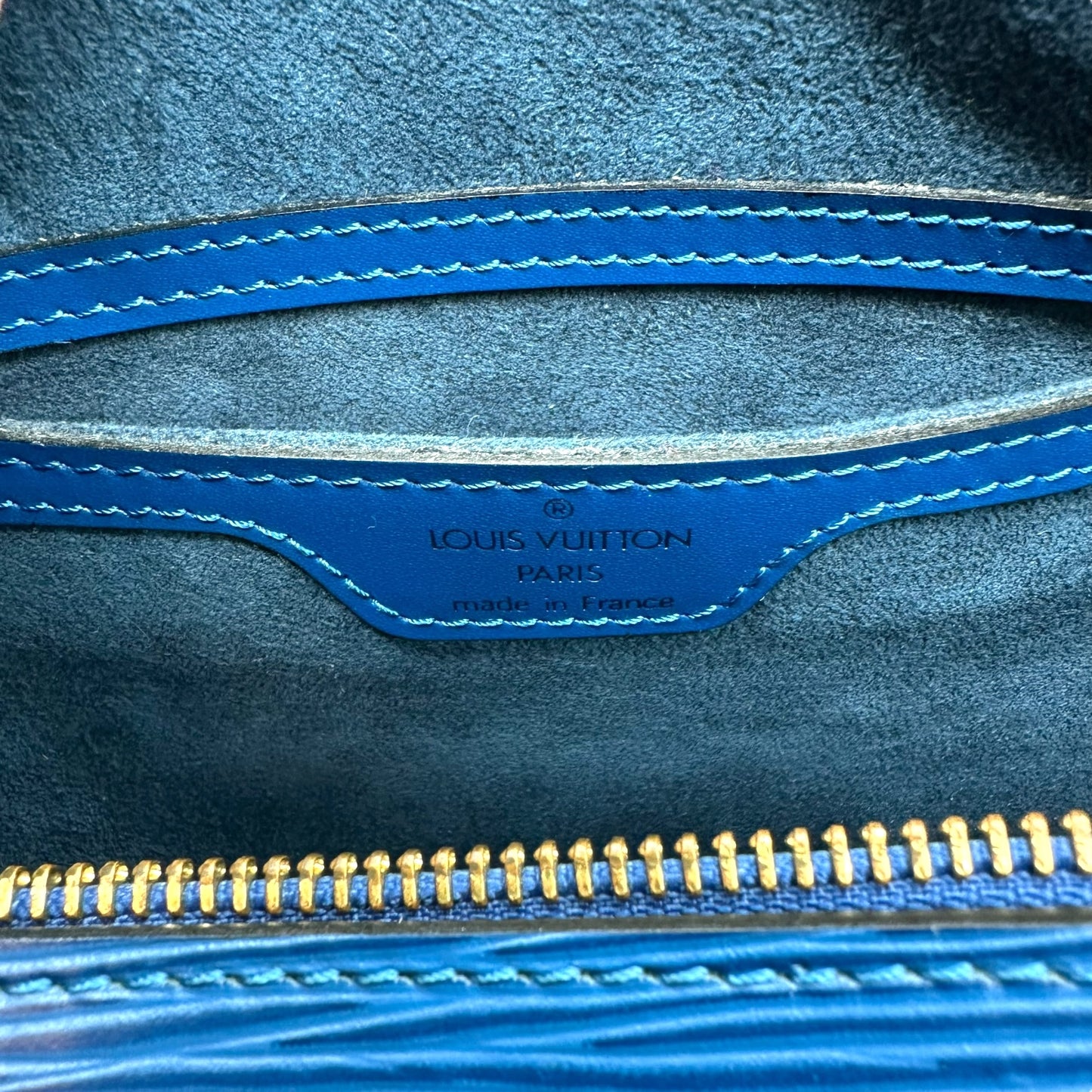 Louis Vuitton Toledo Blue Epi Papillon Bag