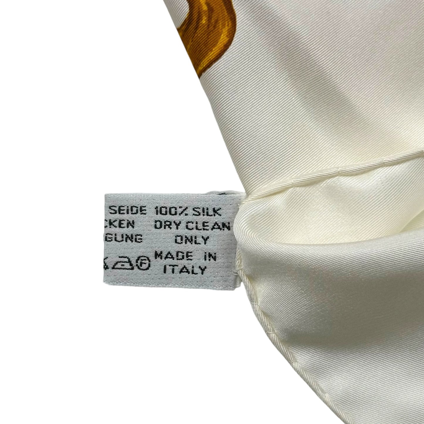 Chanel White & Gold CC Chain Printed Large Silk Square Scarf