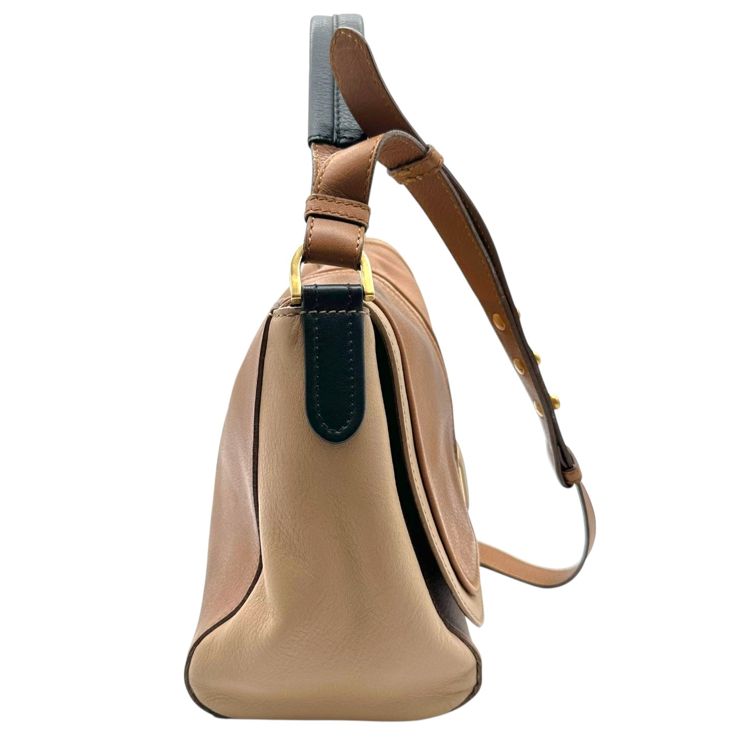 Fendi Tan Leather Anna 2-Way Satchel Bag