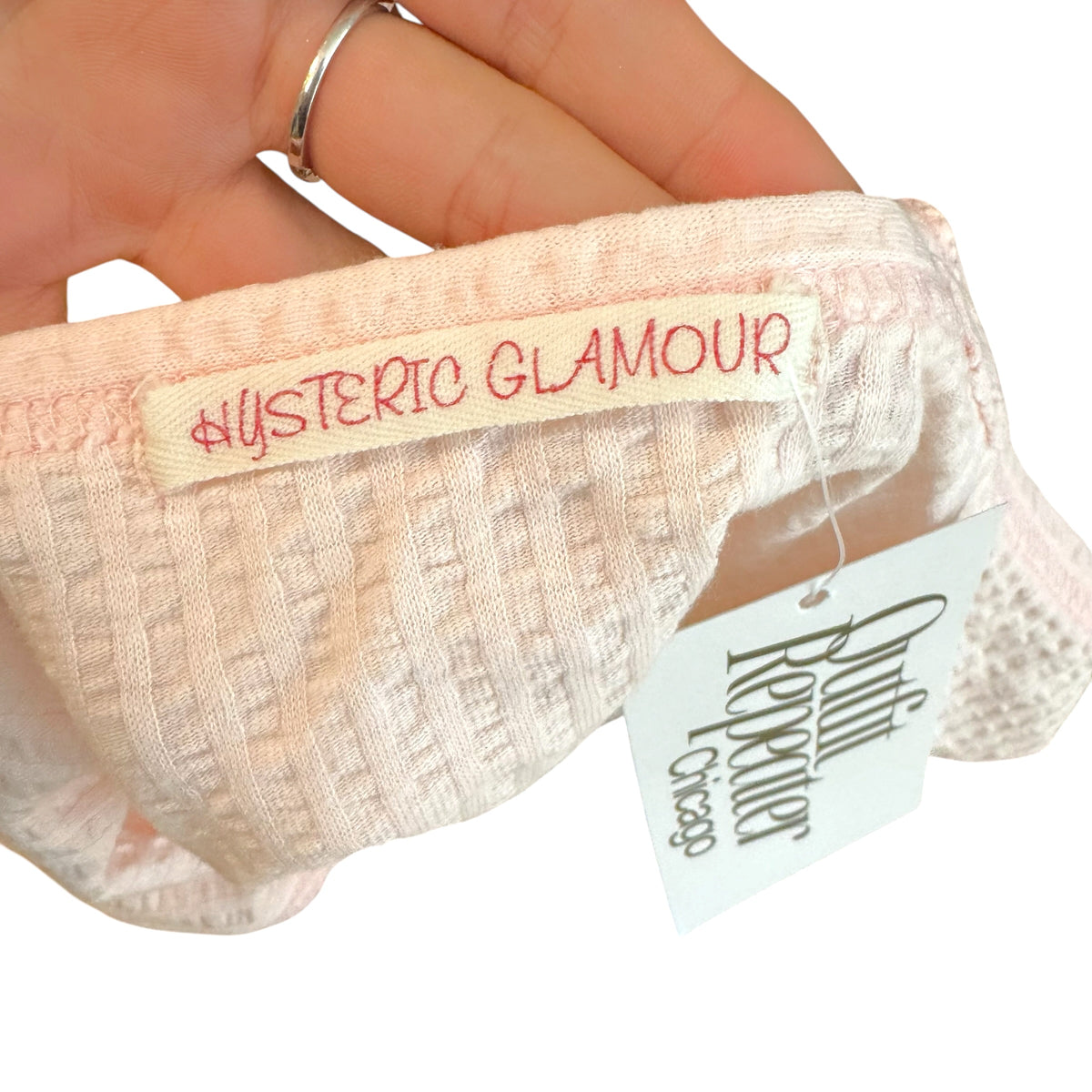 Hysteric Glamour Light Pink Cracker Logo Cami Tank