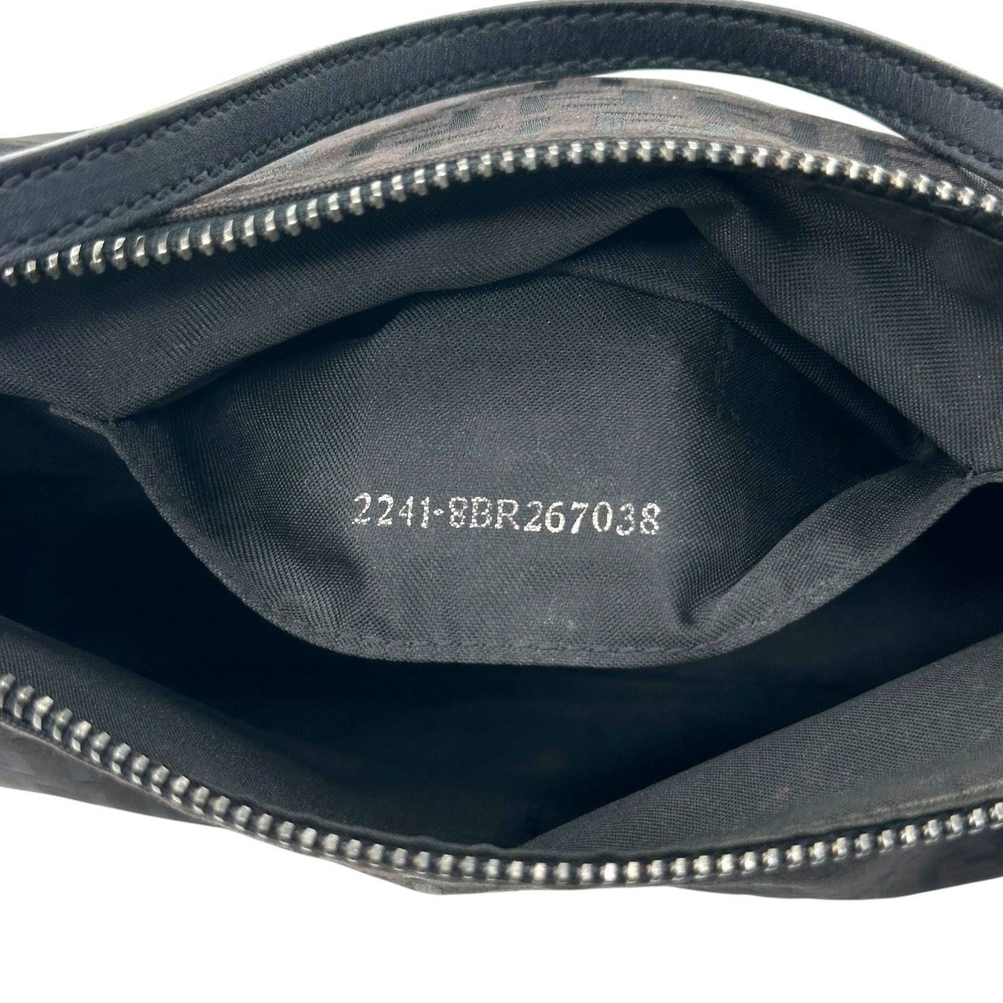 Fendi Black Zucchino Monogram Pochette Shoulder Bag - Outfit Repeater