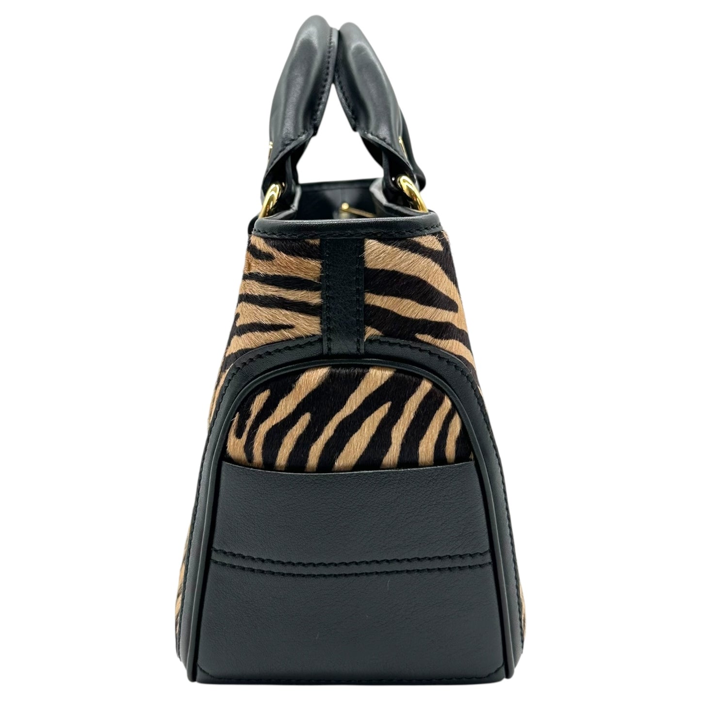 Celine by Michael Kors Tan Zebra Print Ponyhair Boogie Bag