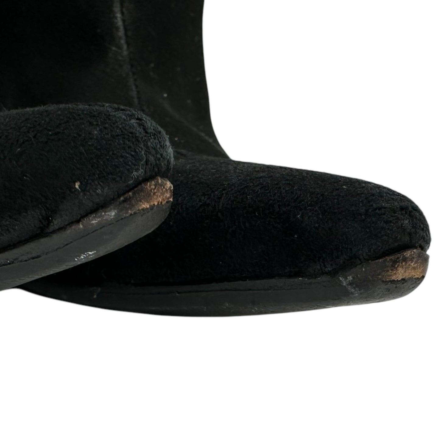 D&G Dolce & Gabbana Black Suede Button Boots - Outfit Repeater