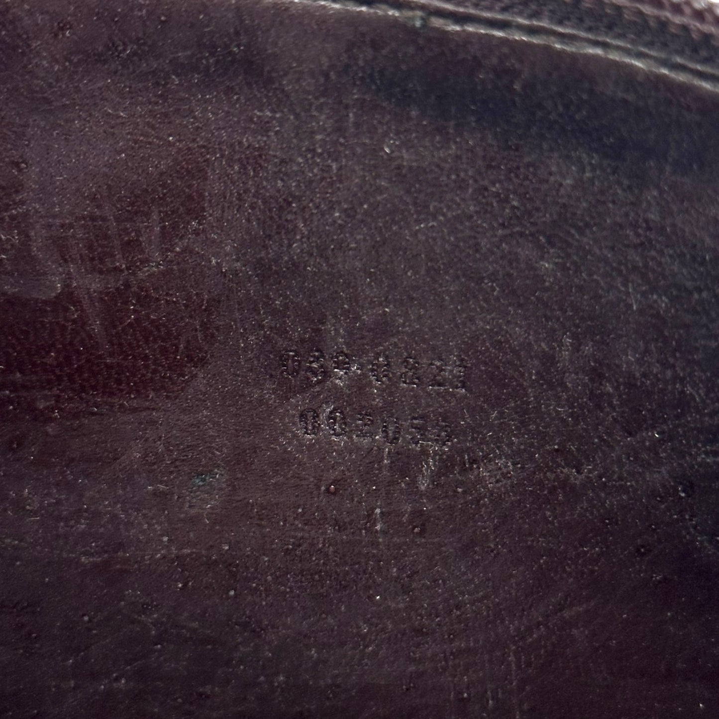 Gucci Brown Suede Embossed Monogram Cosmetic Pouch