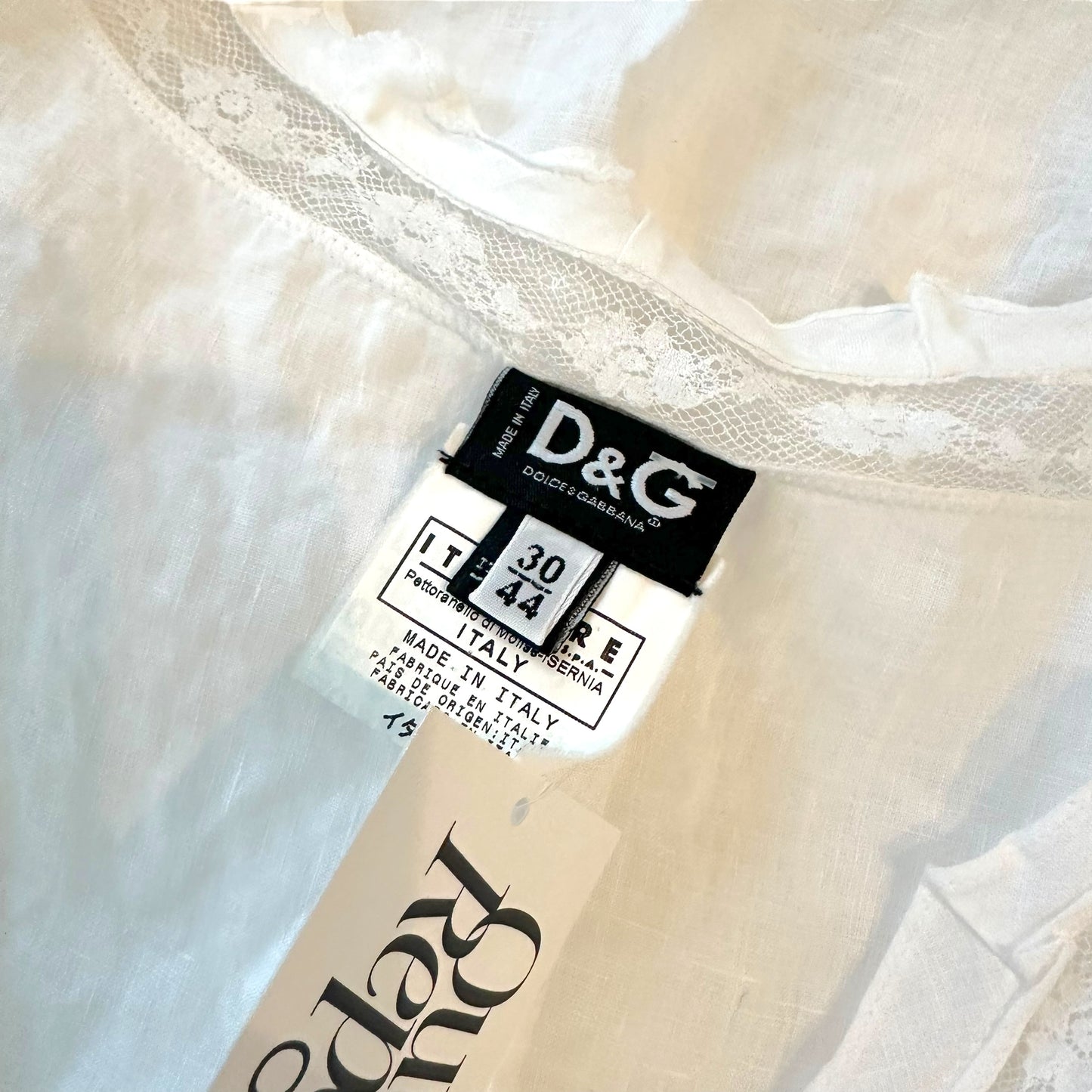 D&G Dolce & Gabbana White Floral Embroidered Cotton & Lace Tank - Outfit Repeater