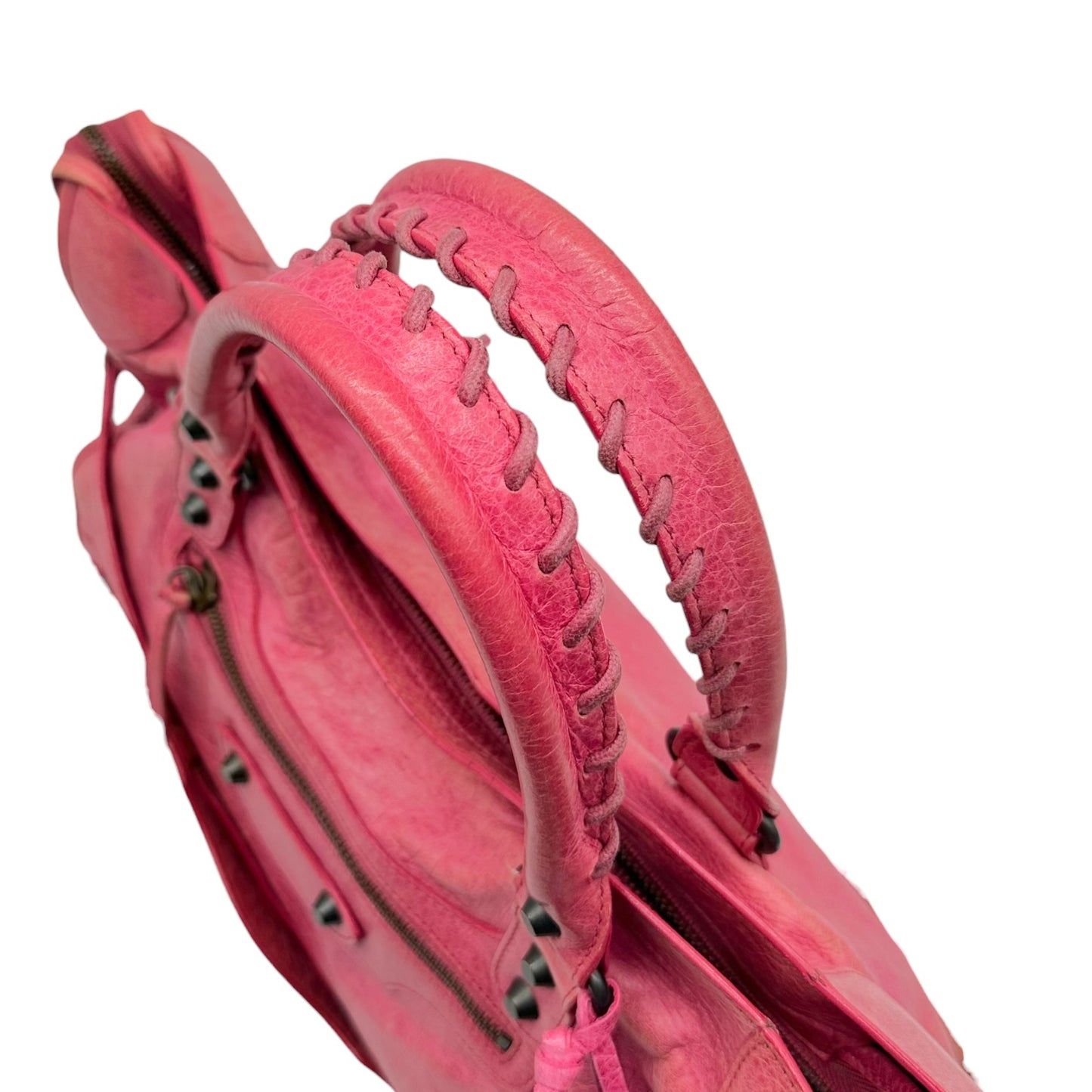 Balenciaga Hot Pink Leather City 2-Way Bag