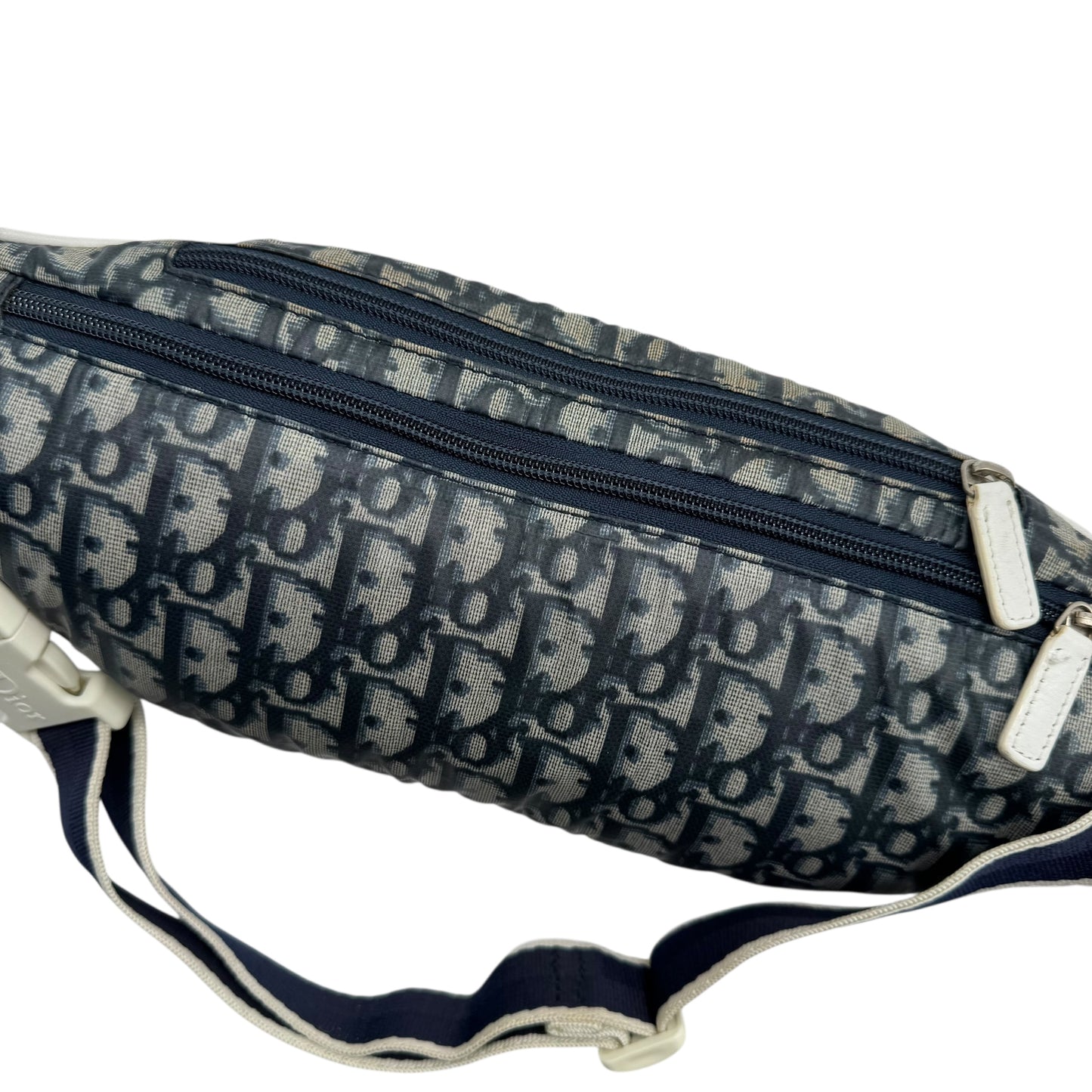 Christian Dior Navy Blue Trotter Monogram Fanny Pack Bag