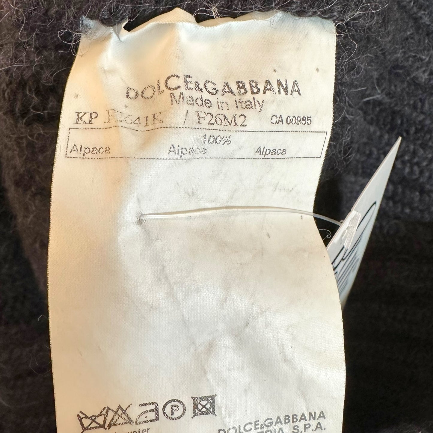 Dolce & Gabbana Black Wide Sleeve Turtleneck Alpaca Knit Sweater