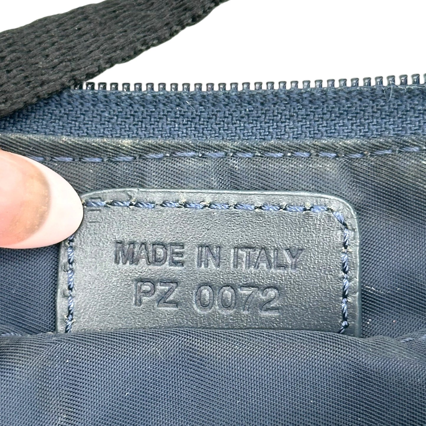 Christian Dior Navy Blue Trotter Monogram Shoulder Bag - Outfit Repeater