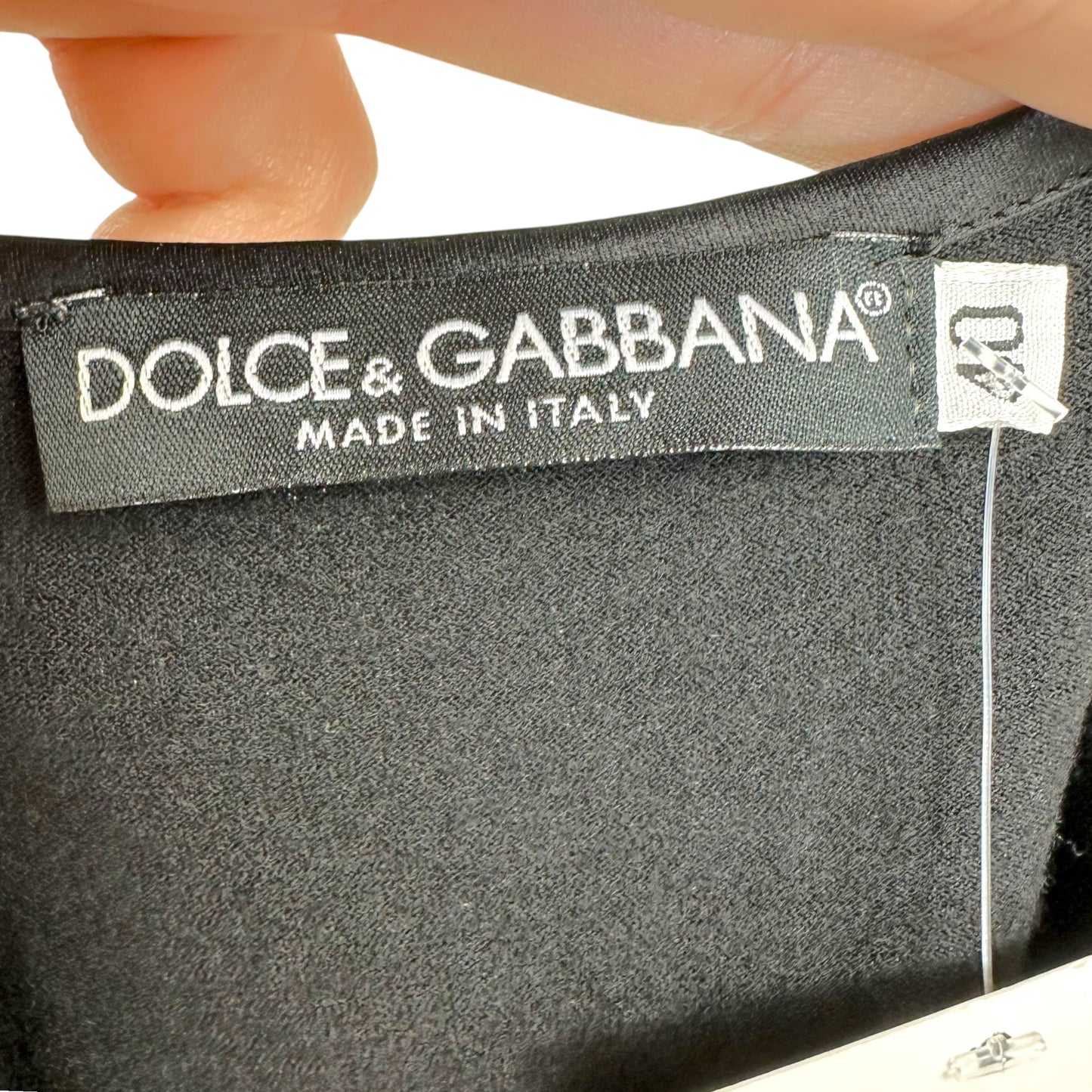 Dolce & Gabbana Black Oversized Bow Knit Tank Top