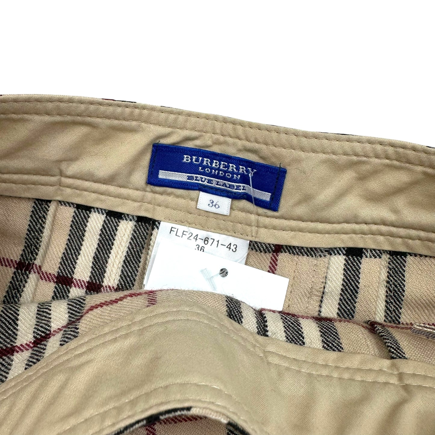 Burberry Blue Label Classic Tan Plaid Pleated Mini Skirt