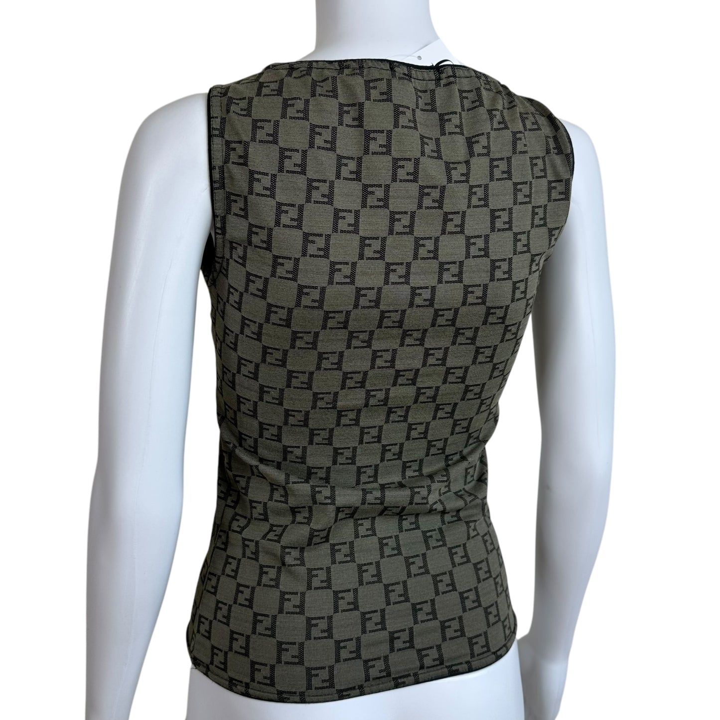 Fendi Khaki Zucchino Monogram Tank Top - Outfit Repeater