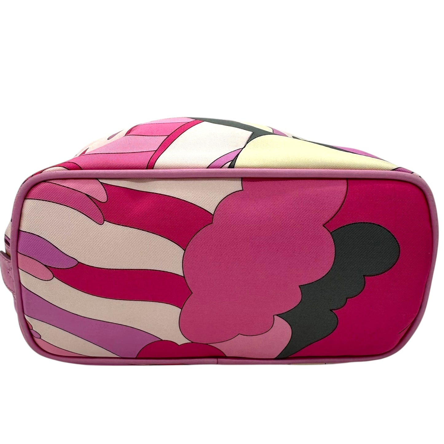 Emilio Pucci Pink & Gray Printed Silk Pochette Bag