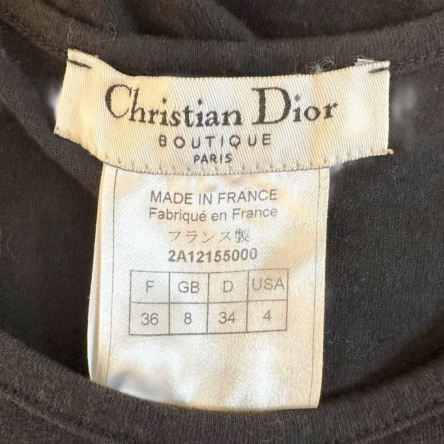 Christian Dior F/W 2002 Black Lace Up Tank Top