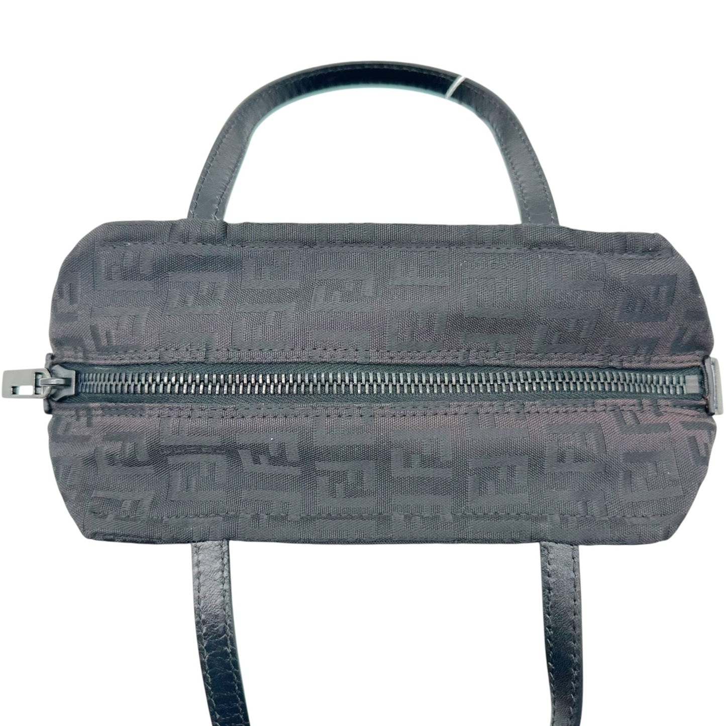 Fendi Black Zucchino Monogram Small Square Pochette Bag