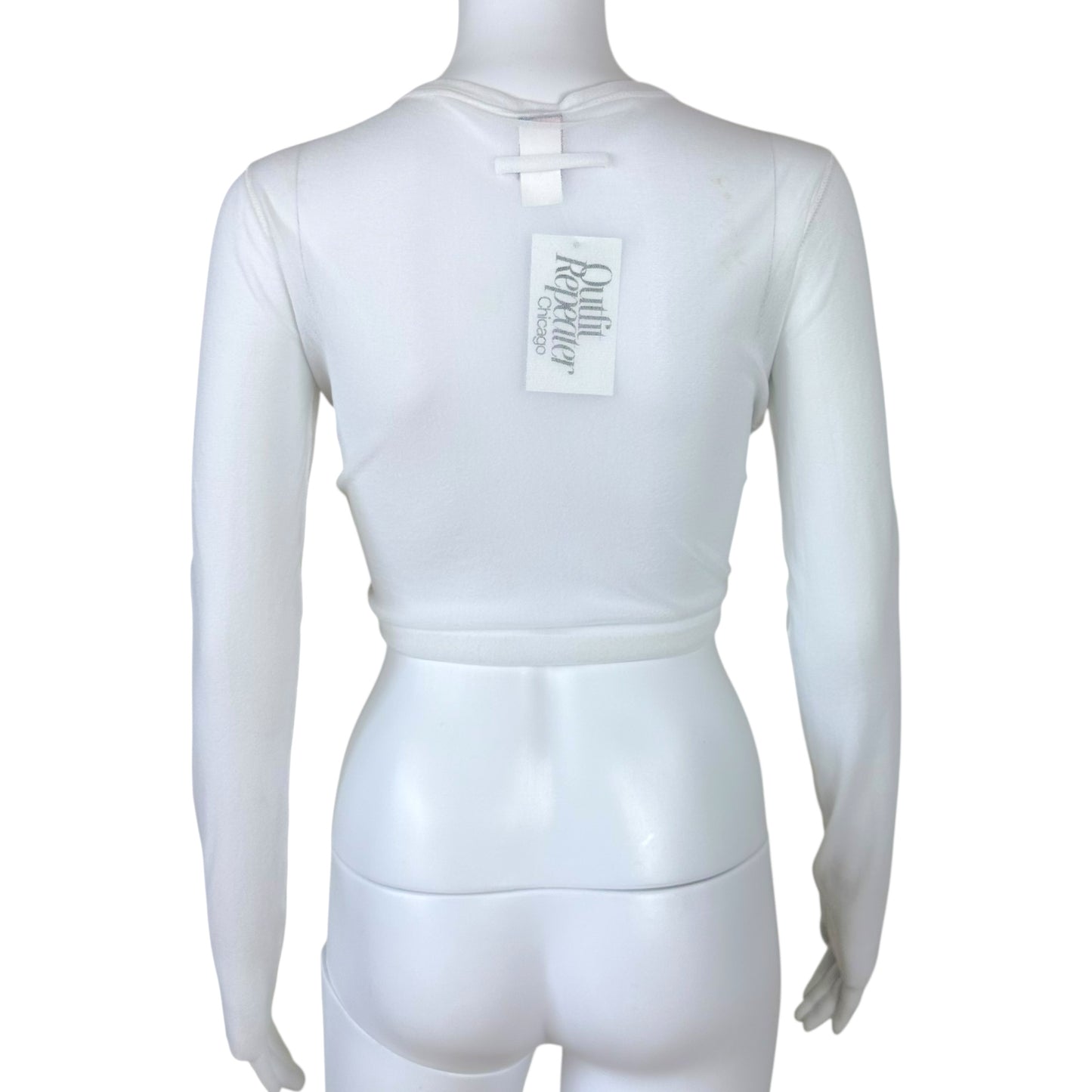 Jean Paul Gaultier Soleil White Mesh Wrap Top