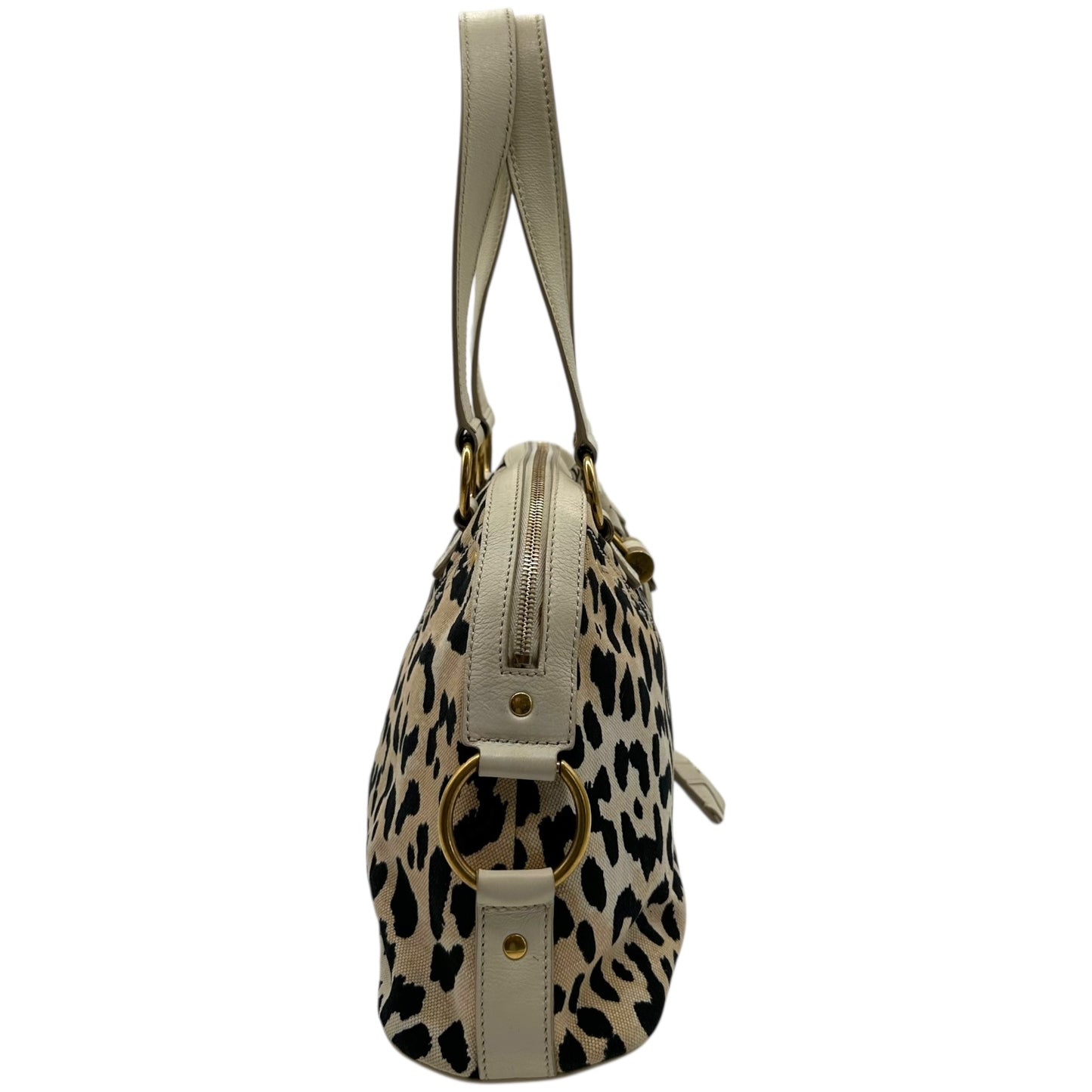 Yves Saint Laurent by Tom Ford Leopard Print Canvas Muse Bag