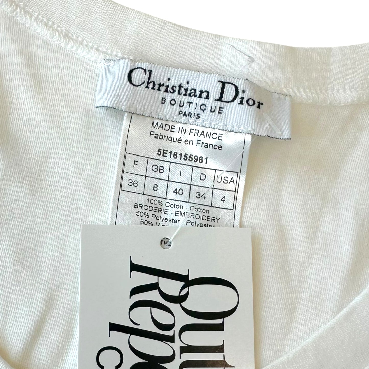 Christian Dior S/S 2005 Floral Embroidered Trotter Monogram Tank Top