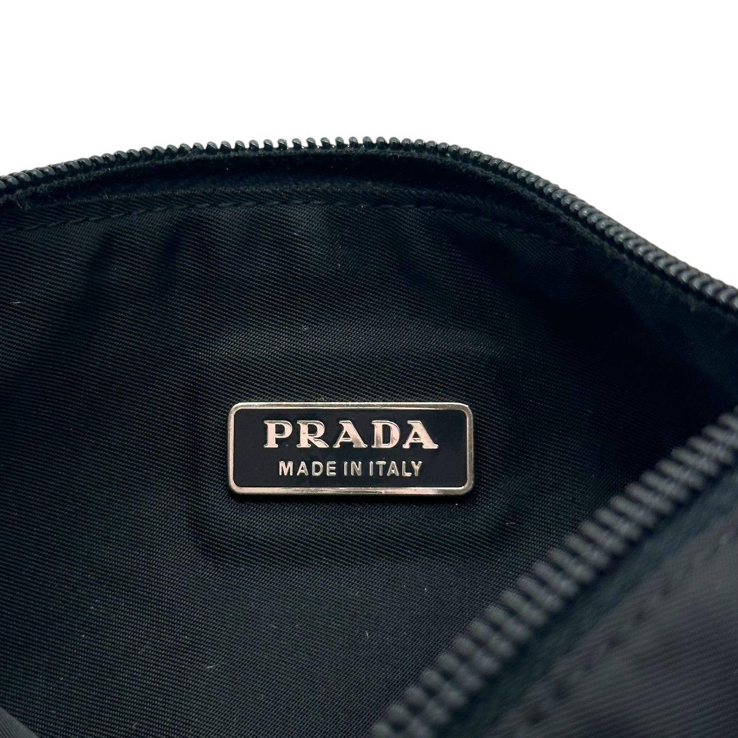 Prada Black Nylon Square Mini Pochette Bag