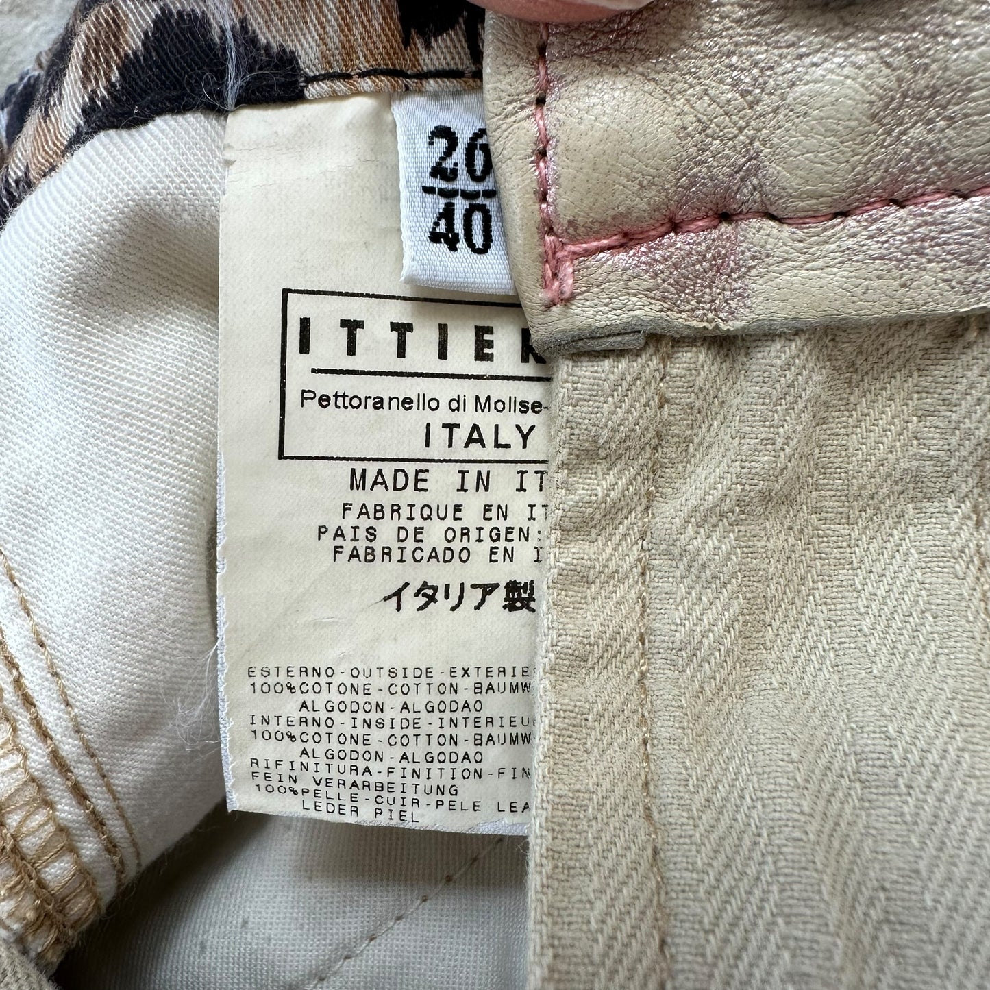 Dolce & Gabbana 2003 Beige Studded Cargo Pants