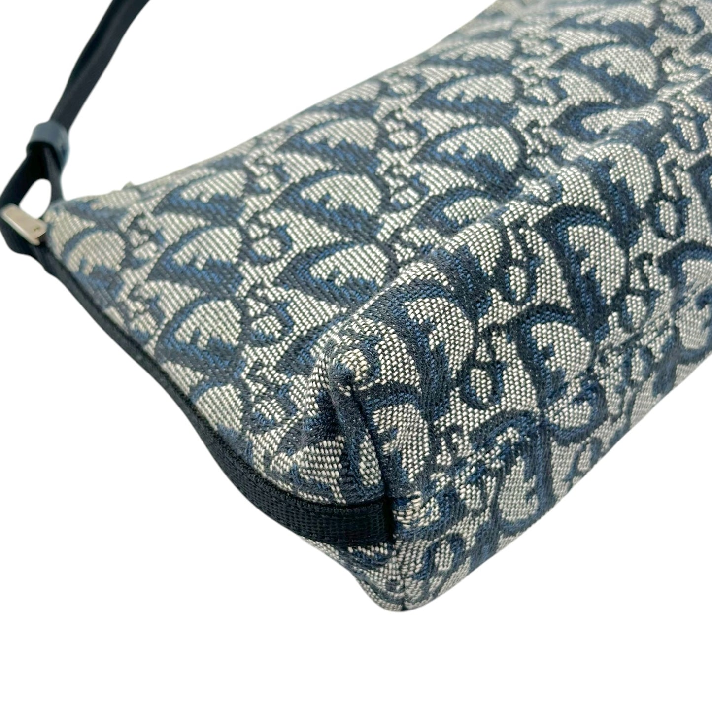 Christian Dior Navy Blue Trotter Monogram Shoulder Pochette Bag