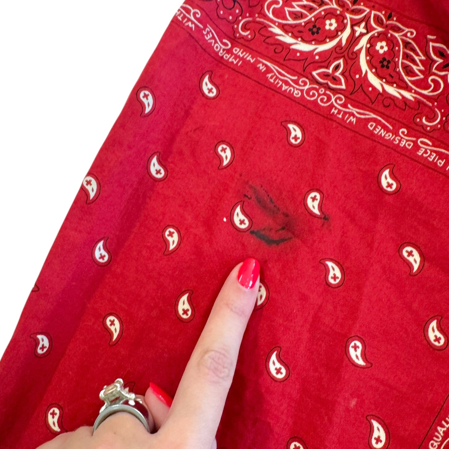 D&G Dolce & Gabbana Red Bandana Print Sequin Capri Pants