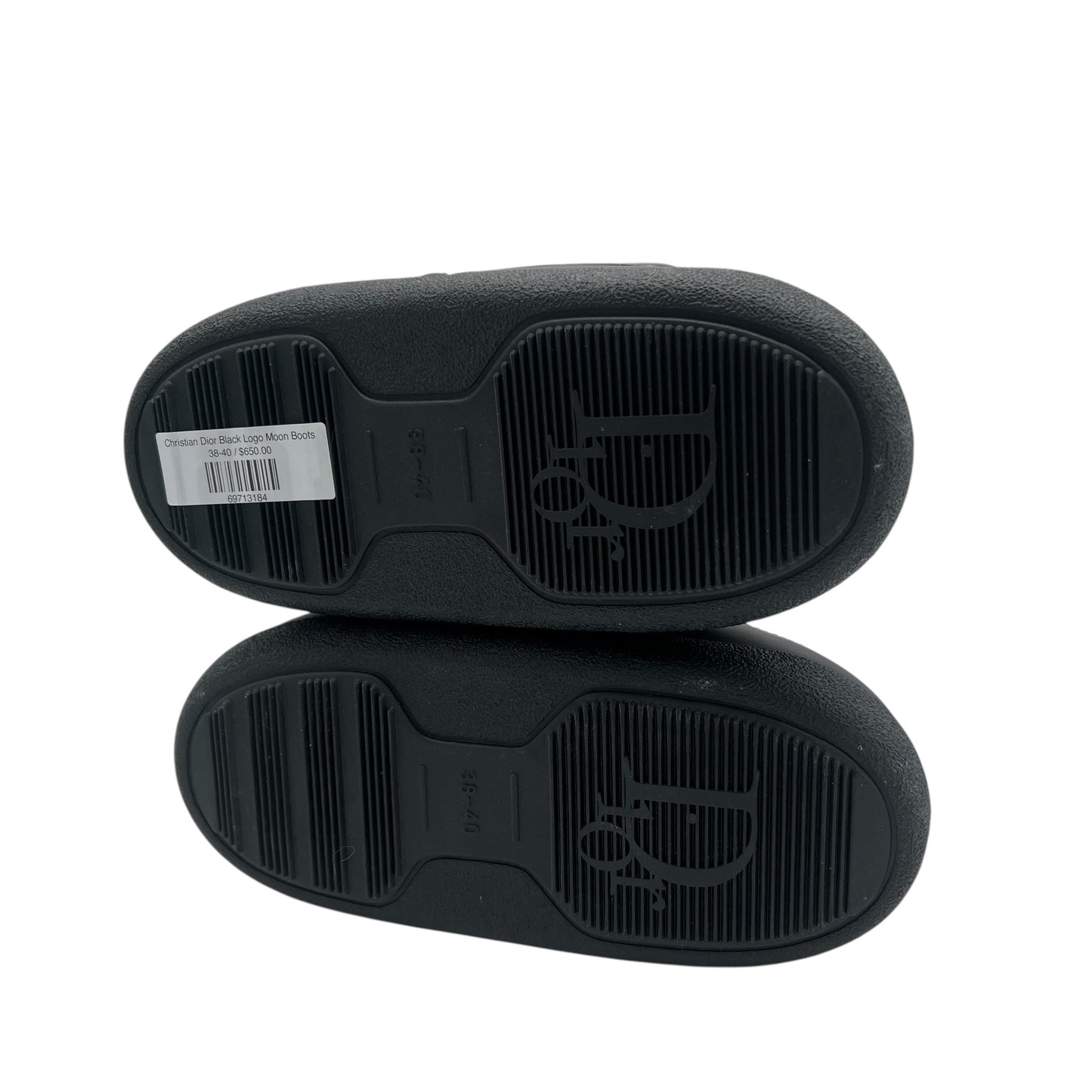 Christian Dior Black Logo Moon Boots