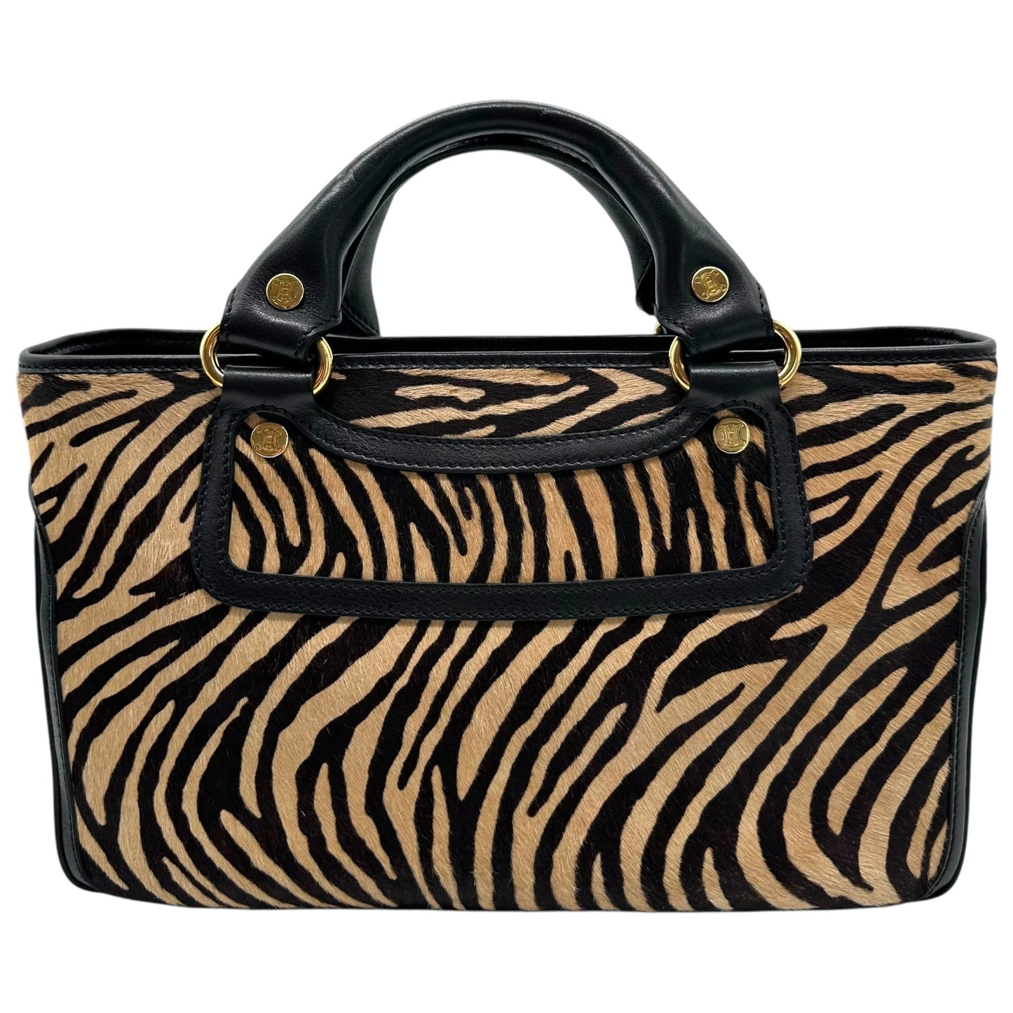 Celine by Michael Kors Tan Zebra Print Ponyhair Boogie Bag