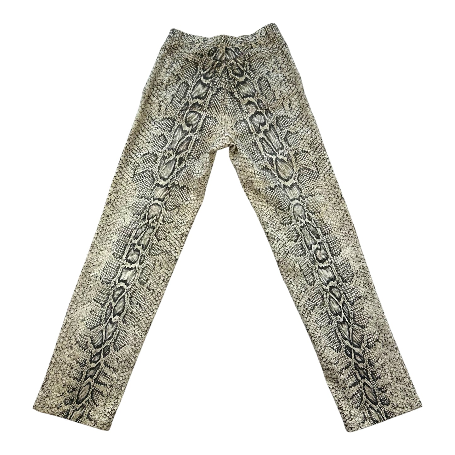 Roberto Cavalli 90's Ivory Python Print Jeans