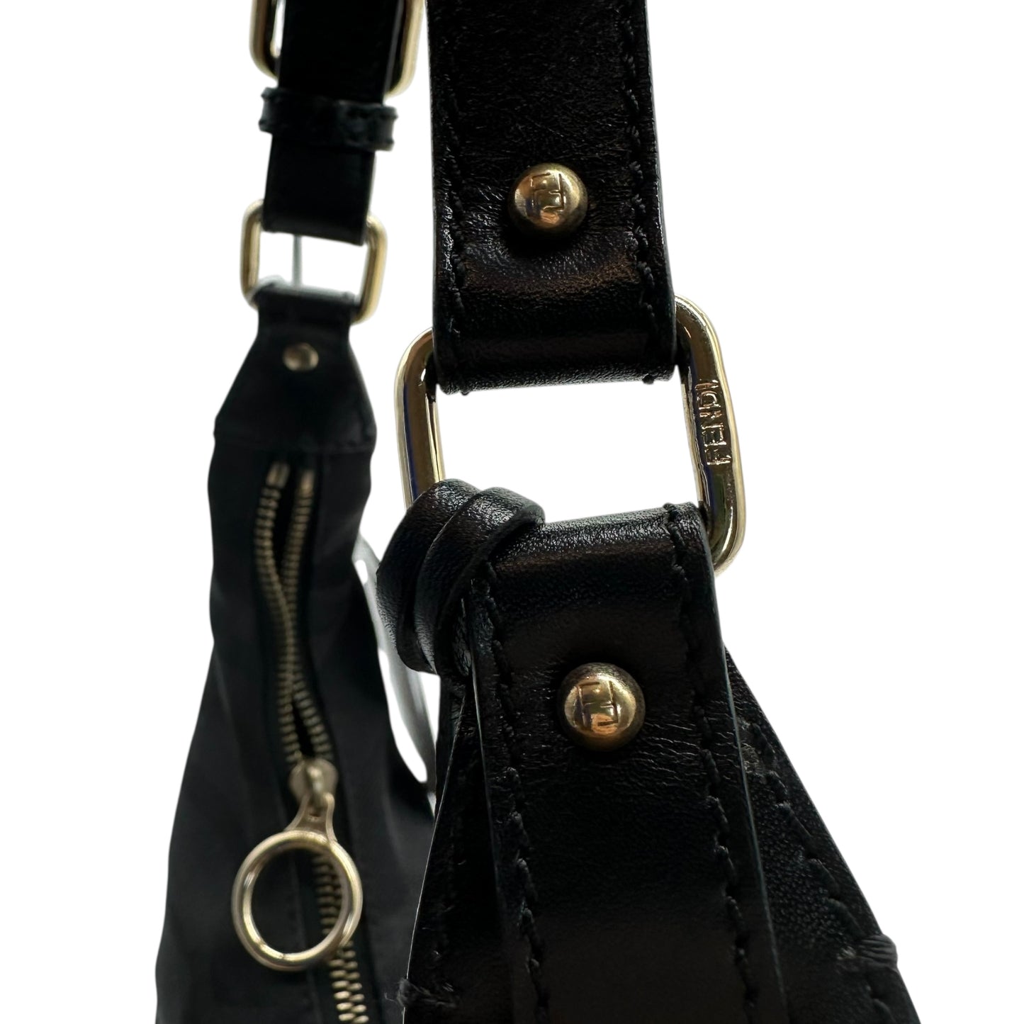 Fendi Black Zebra Print Shoulder Bag