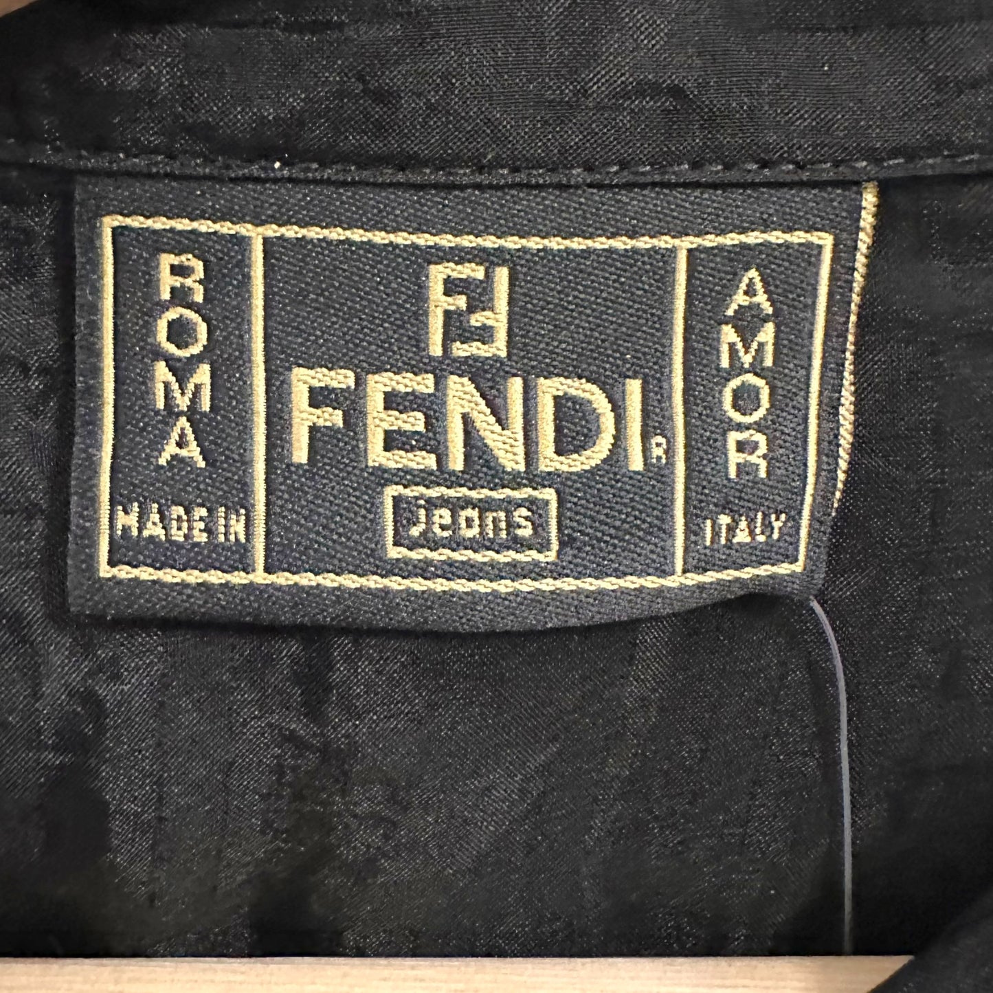 Fendi Black Semi-Sheer Zucca Monogram Blouse