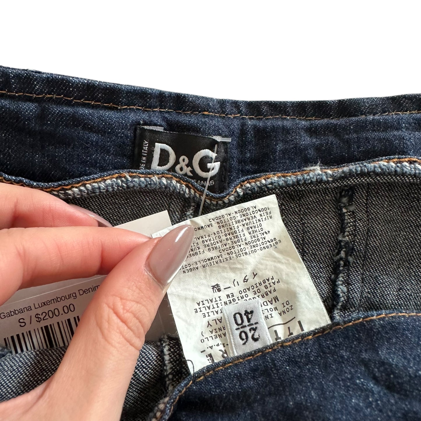 D&G Dolce & Gabbana Luxembourg Denim Mini Skirt