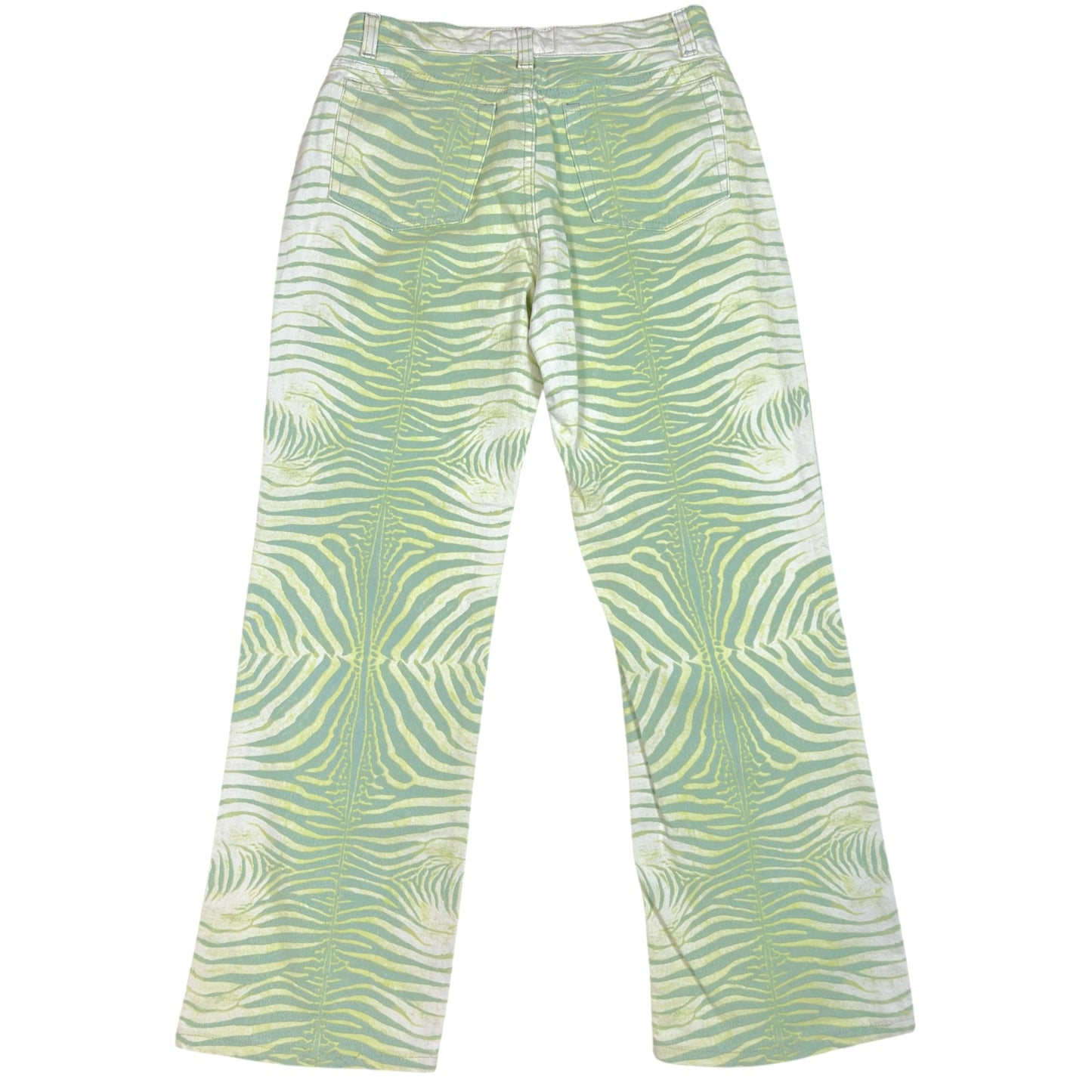 Roberto Cavalli S/S 2000 Green Zebra Print Jeans
