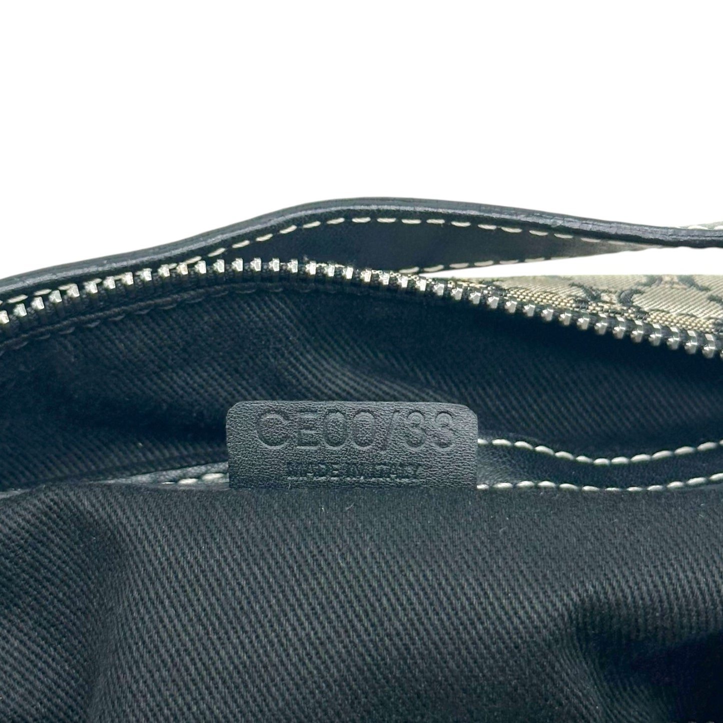 Celine Navy Blue Pochette Bag Triomphe Monogram