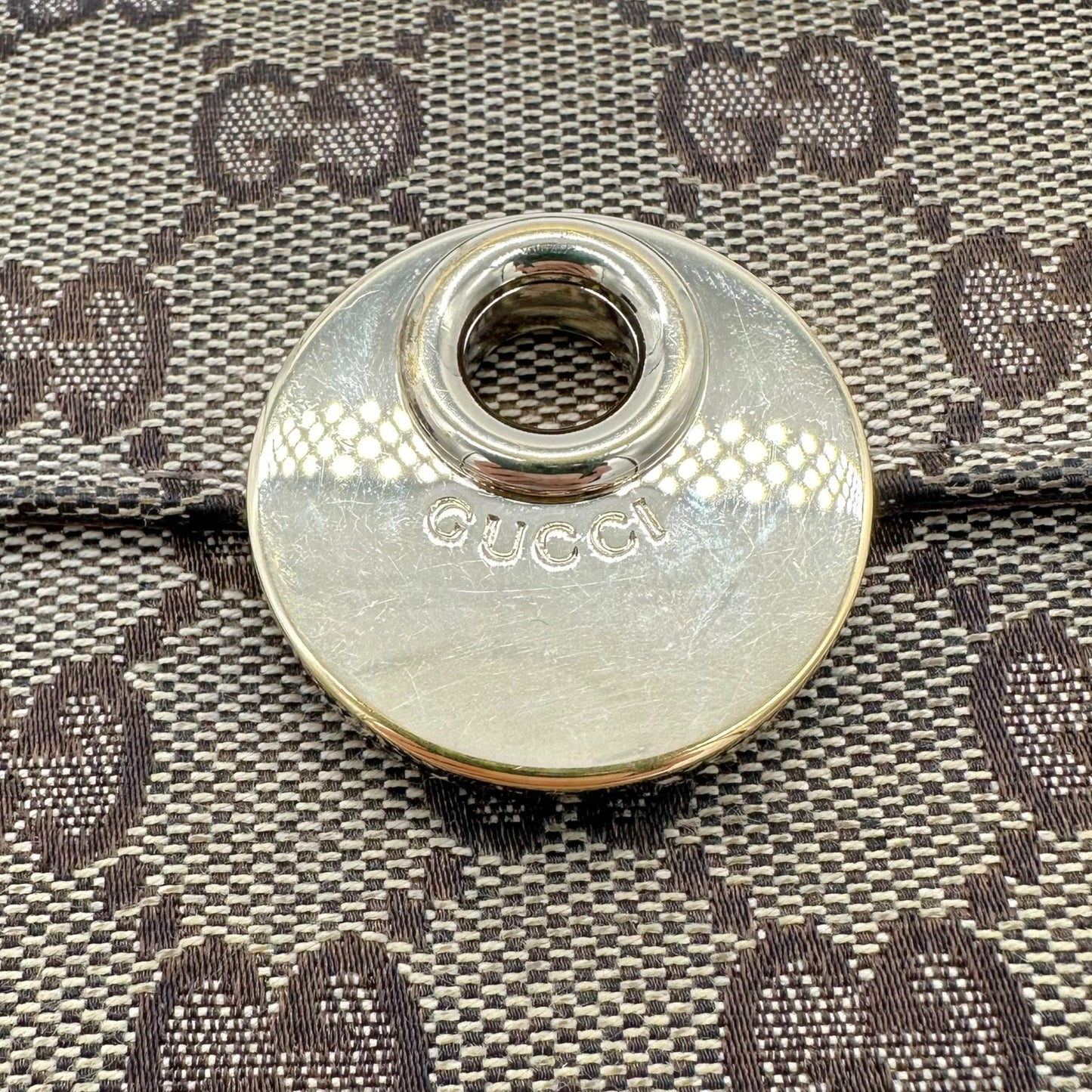 Gucci Compact Wallet Tan Monogram Canvas