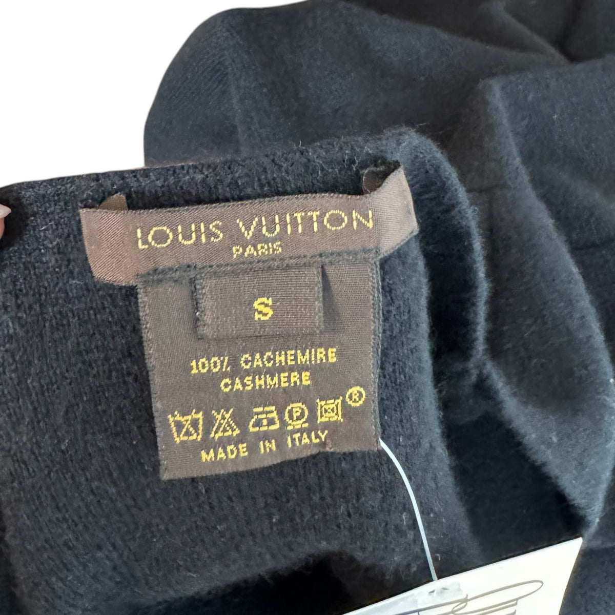 Louis Vuitton Black Cashmere & White Mink Sweater