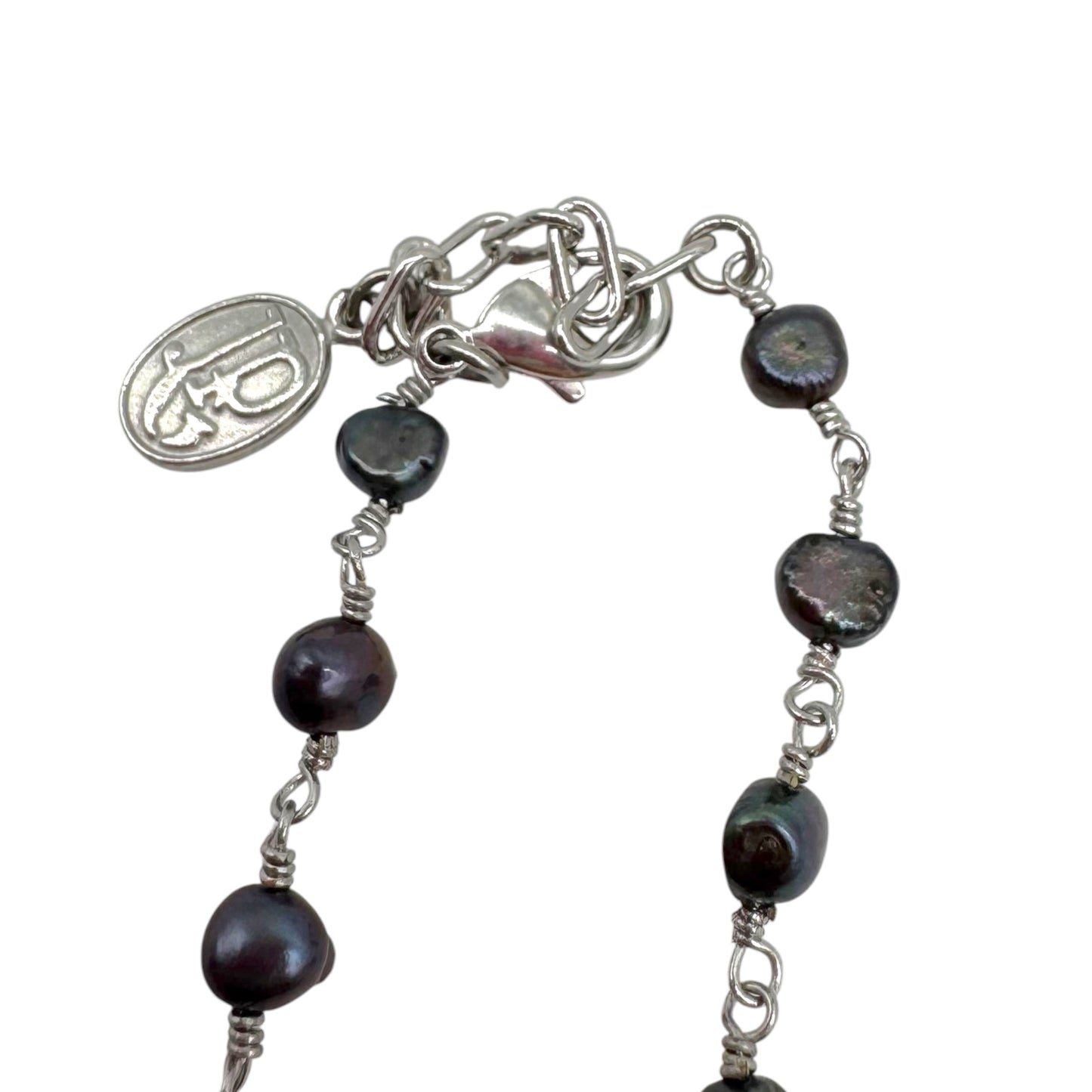 Jean Paul Gaultier Black Pearl Rosary Choker Necklace