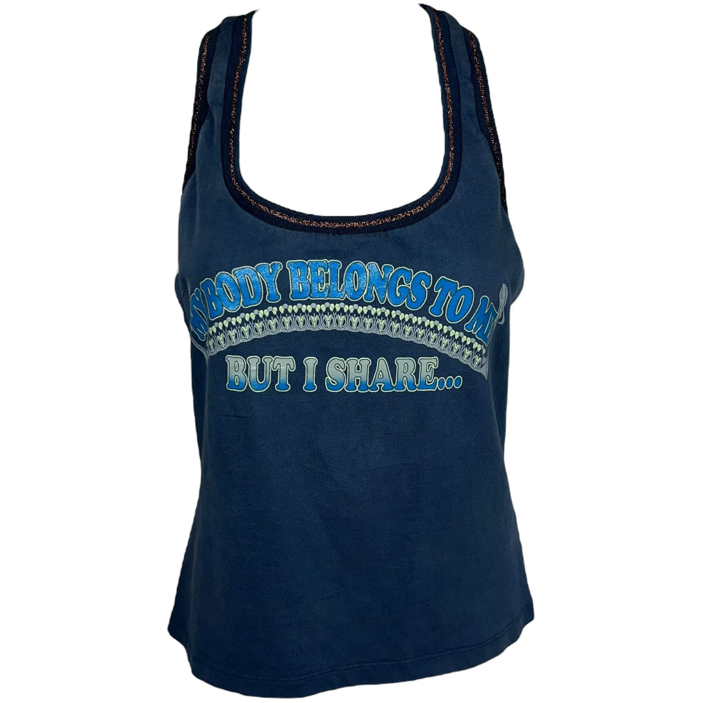 D&G Dolce & Gabbana 'My Body Belongs to Me.. But I Share' Tank Top