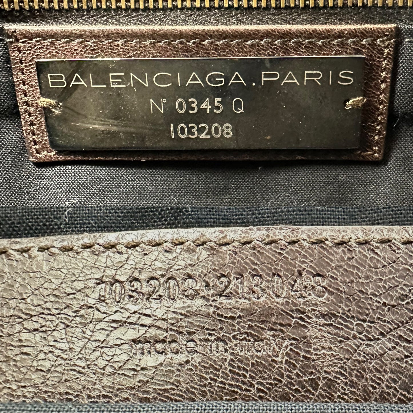 Balenciaga Small Brown Distressed Leather City Bag - Outfit Repeater